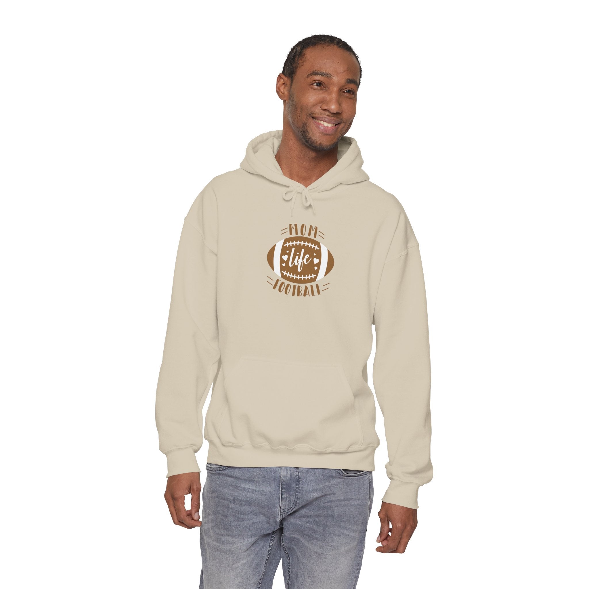 Football Mom Hoodie - "Mom Life Football" Pullover for Game Day