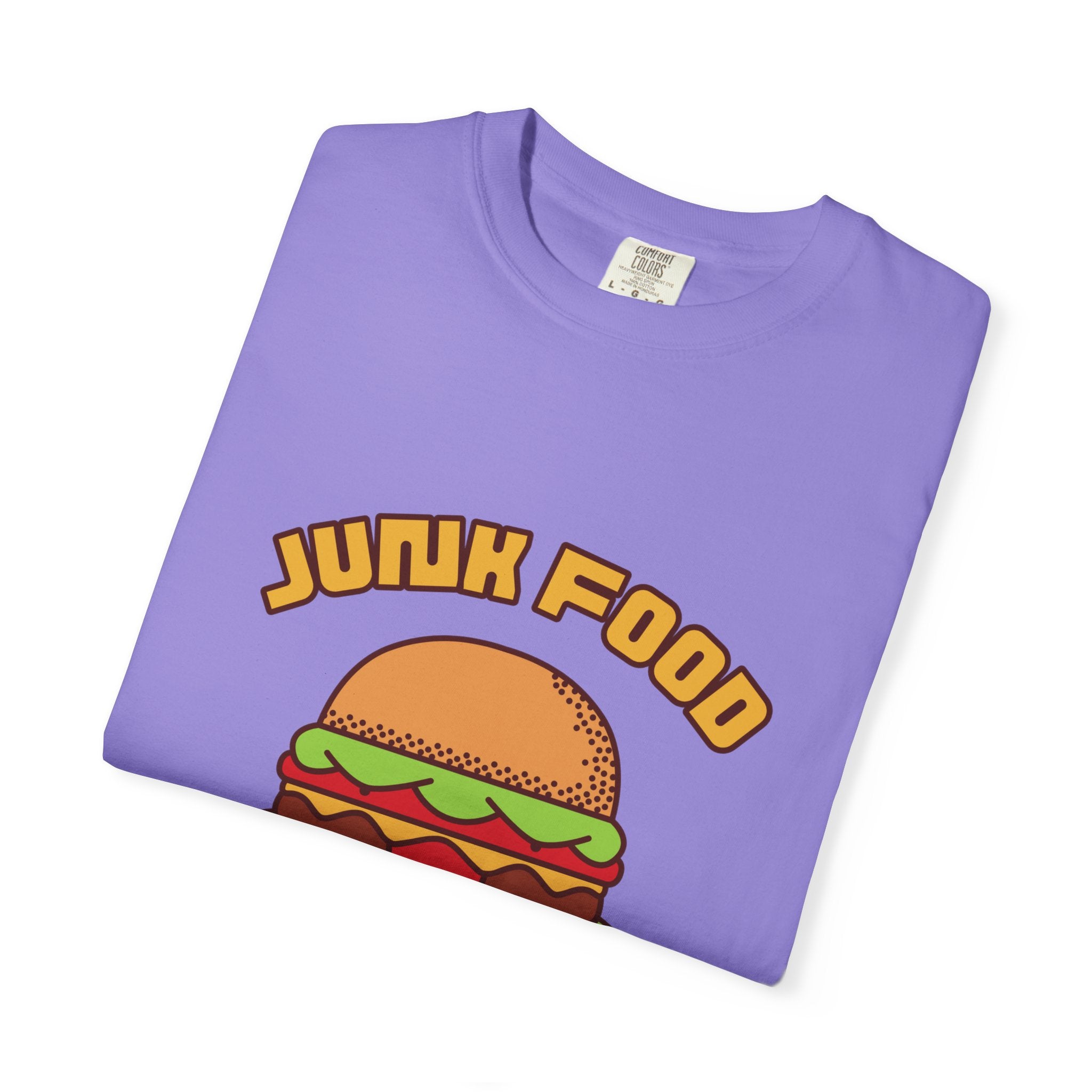 Junk Food Burger T-Shirt — Cute Retro ‘Delicious Taste’ Graphic Tee