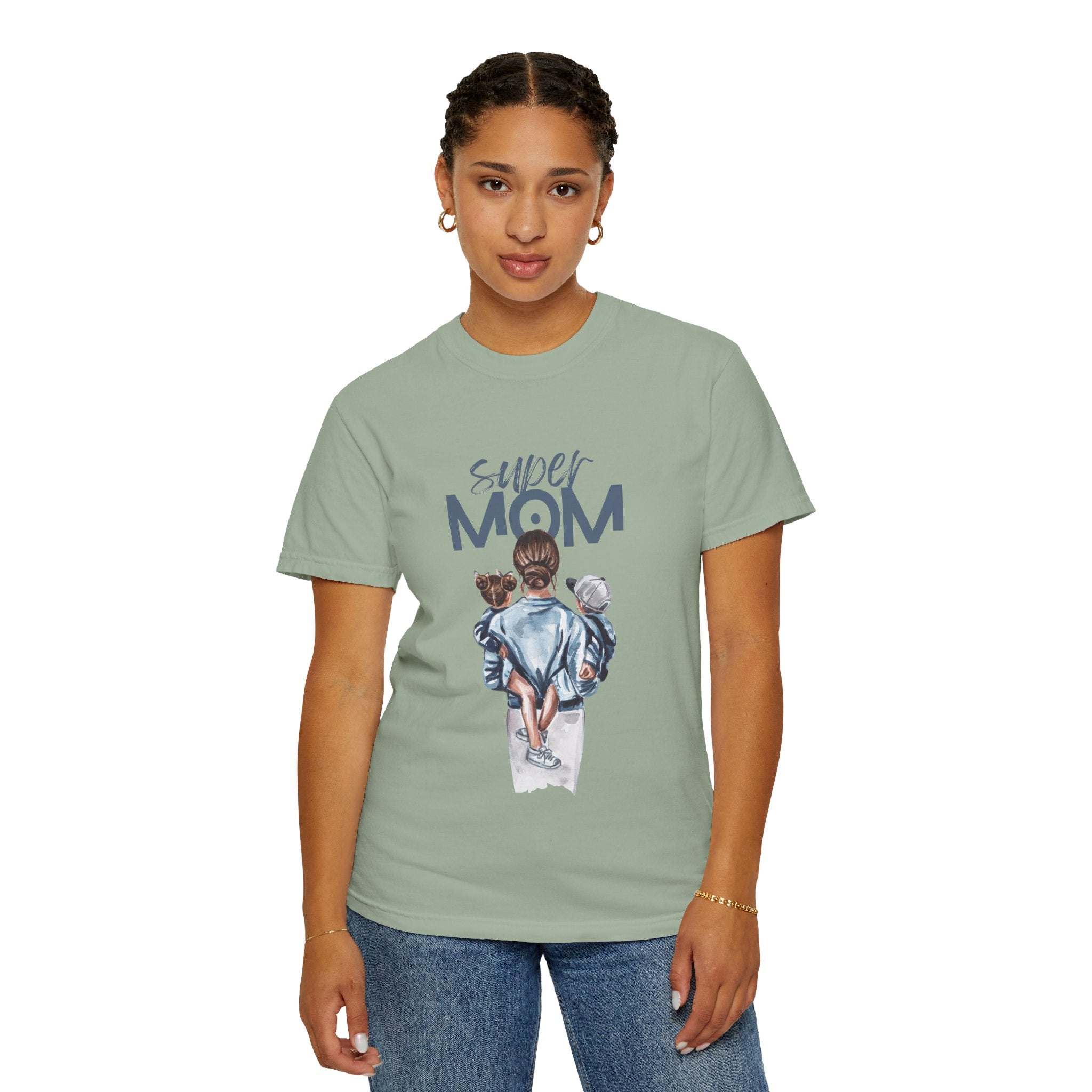 Super Mom T-Shirt — Mom with Kids Graphic Tee | Mother's Day Gift