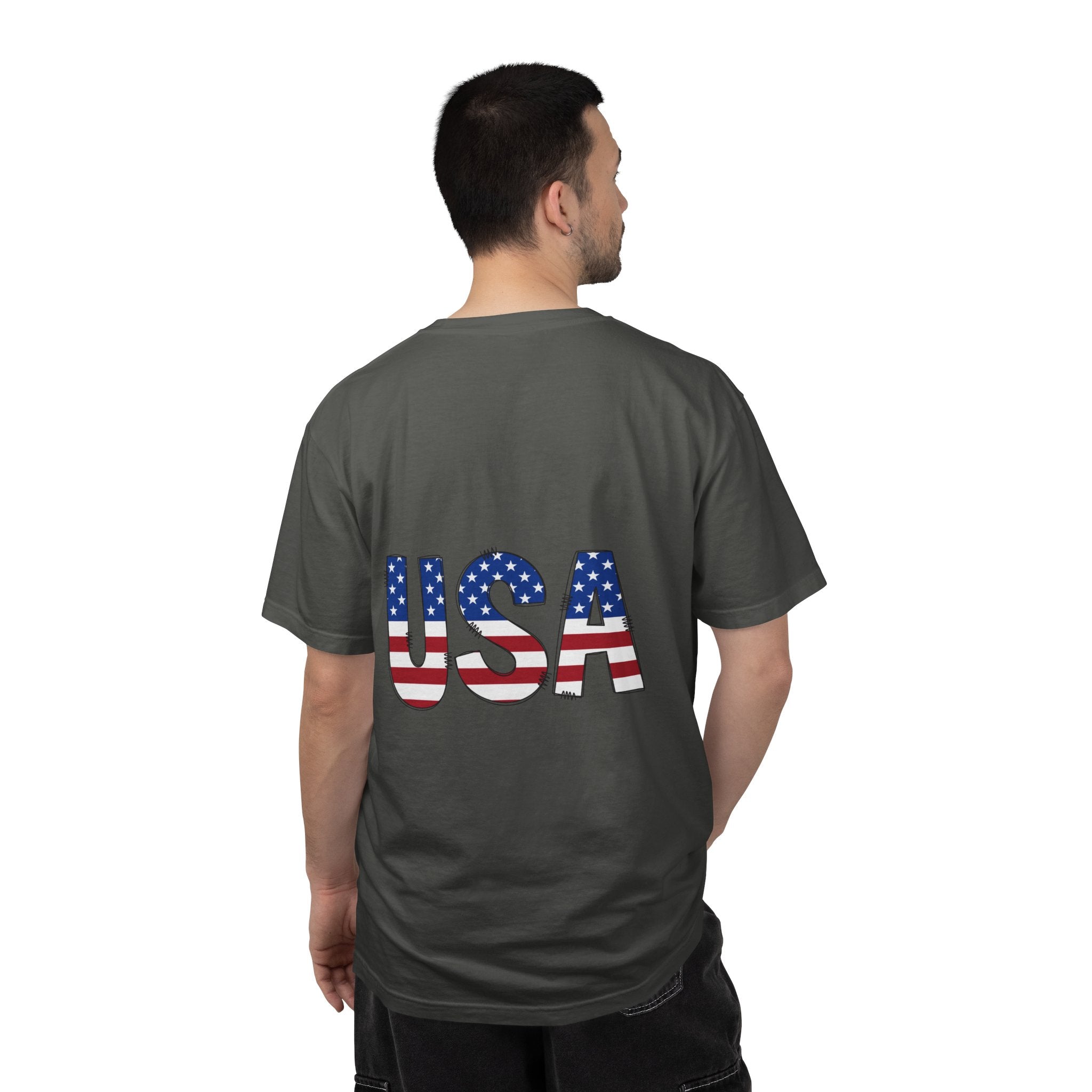 USA Flag Graphic T-Shirt — Patriotic Fourth of July Tee
