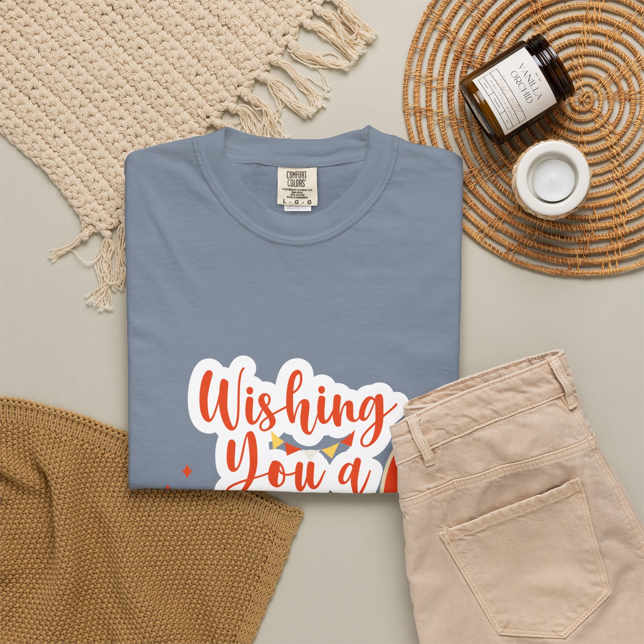 Holiday Surfboard T‑Shirt — "Wishing You a Sparkly Holiday" Beachy Christmas Tee