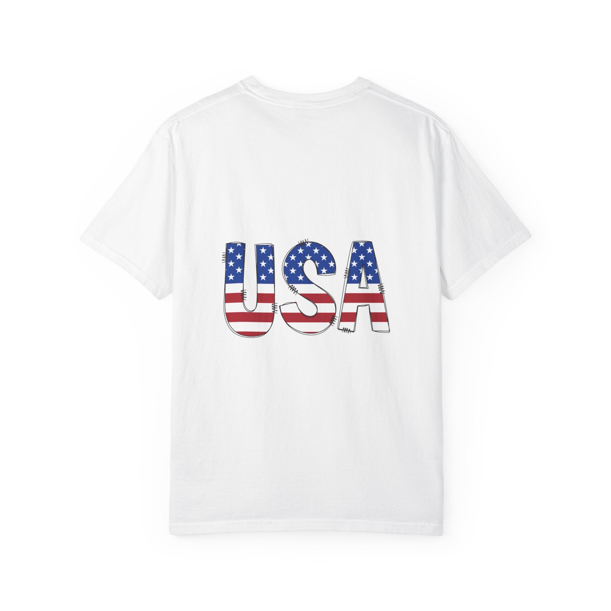 USA Flag Graphic T-Shirt — Patriotic Fourth of July Tee