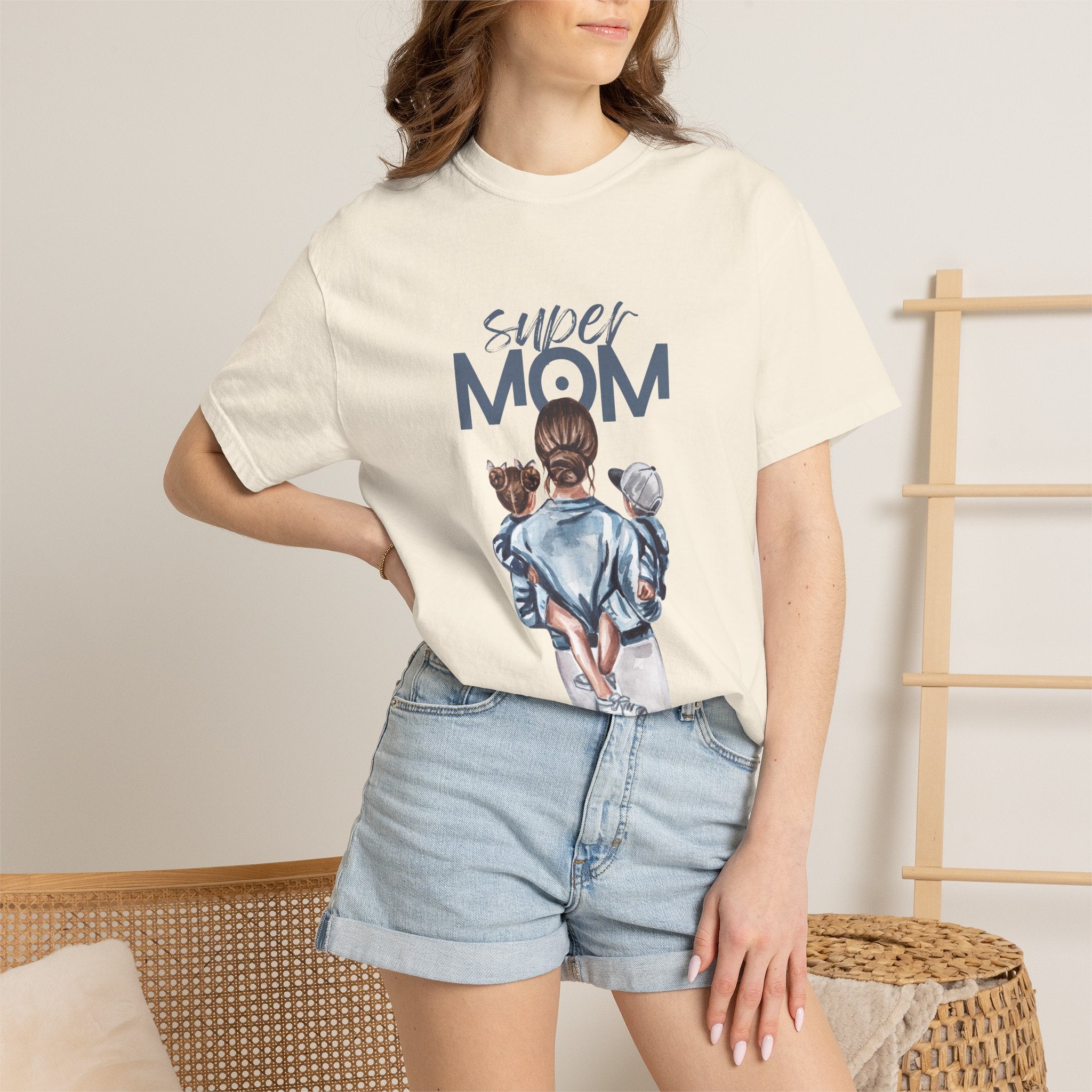 Super Mom T-Shirt — Mom with Kids Graphic Tee | Mother's Day Gift