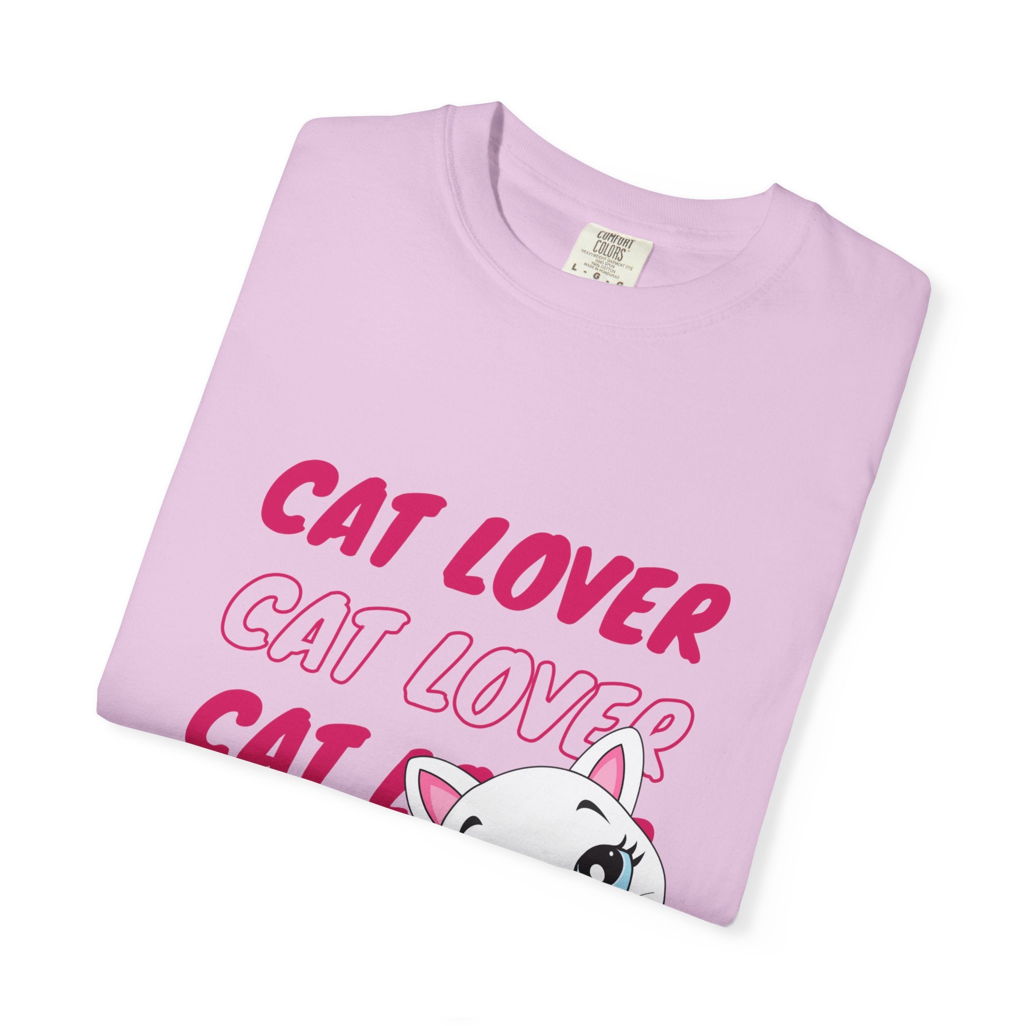 Cat Lover T-Shirt — Cute White Kitten Graphic Tee for Cat Moms & Fans