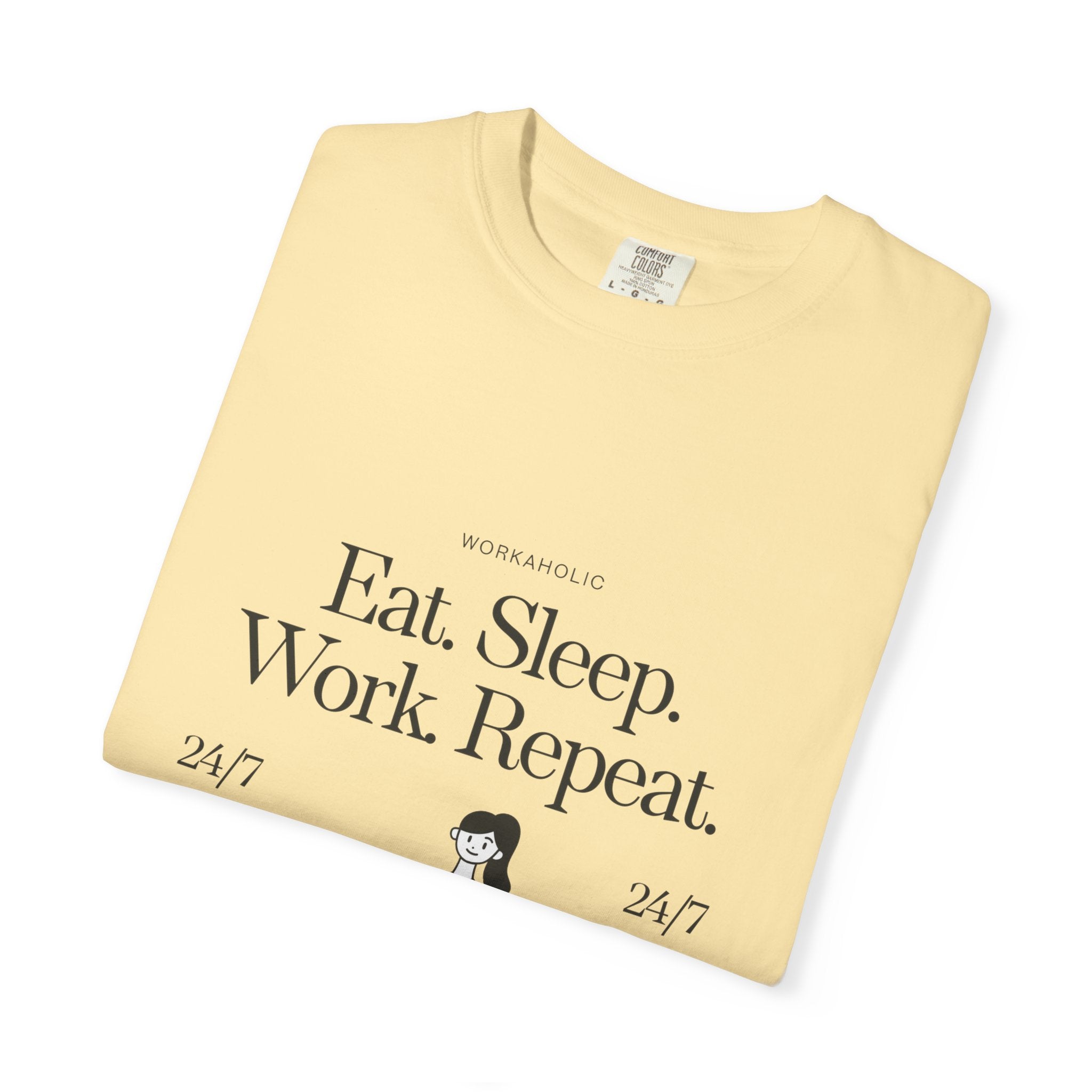 Eat. Sleep. Work. Repeat. Tee — Minimalist Remote Work Graphic T-Shirt