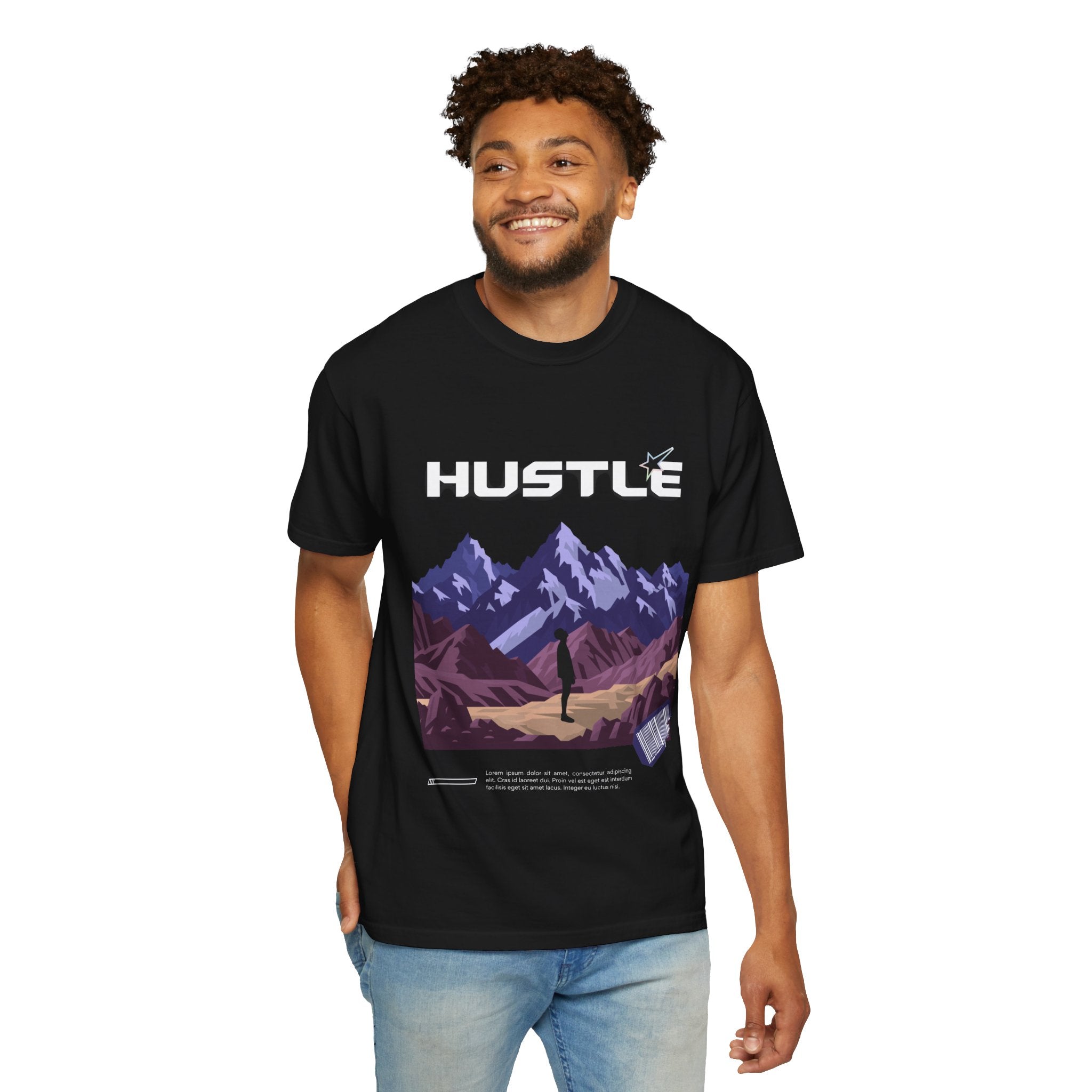 Hustle Mountain T-Shirt — Adventure Motivational Graphic Tee