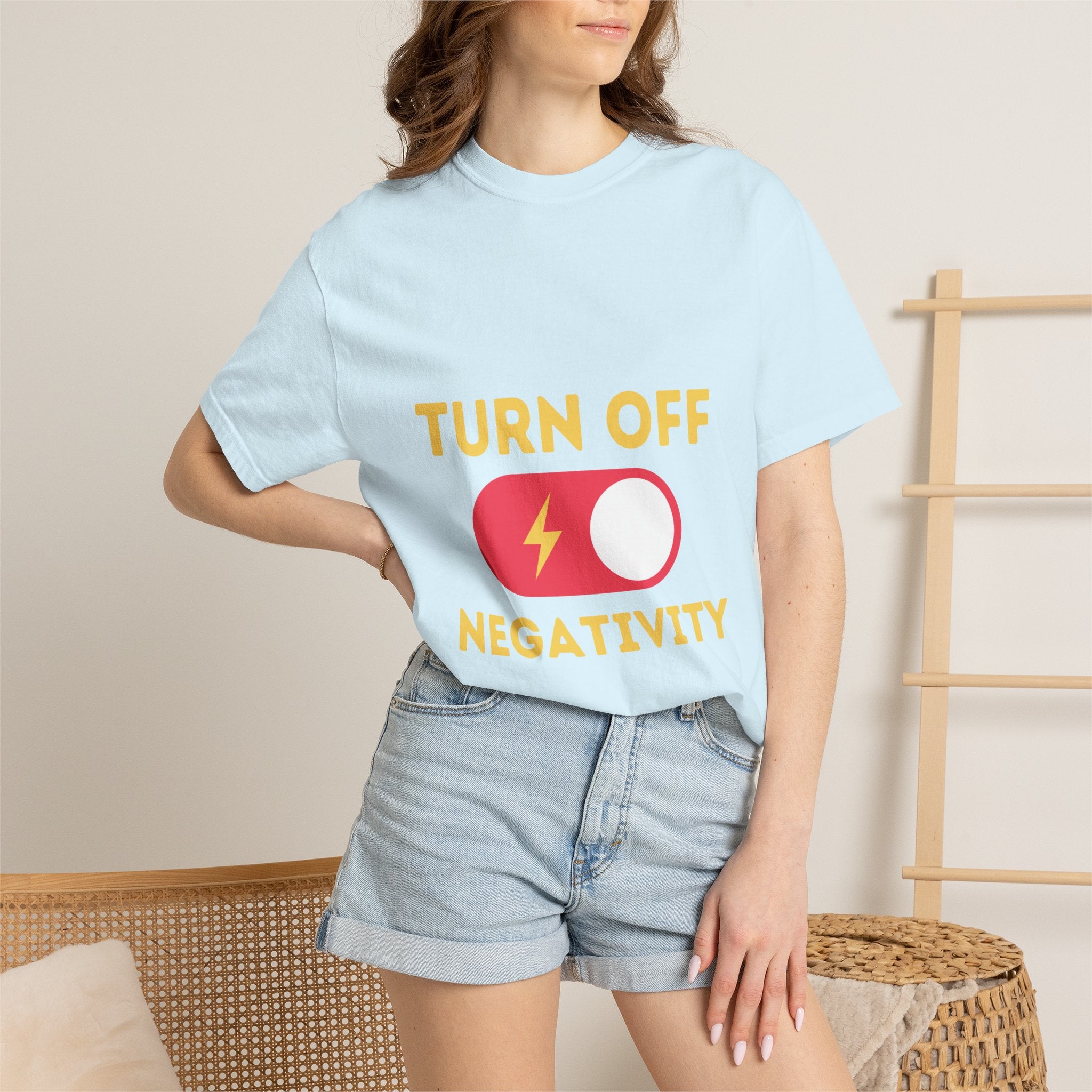 Turn Off Negativity T-Shirt — Positive Vibes Graphic Tee