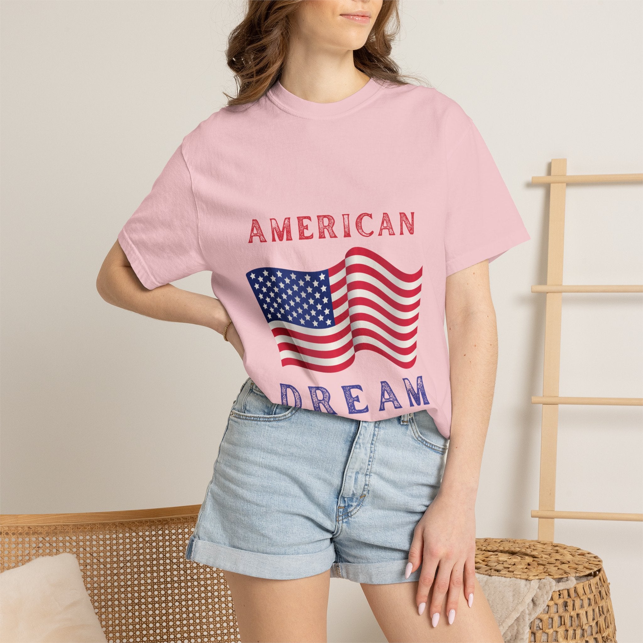 American Dream T-Shirt — Vintage Flag Graphic Tee for 4th of July & Patriotic Celebrations