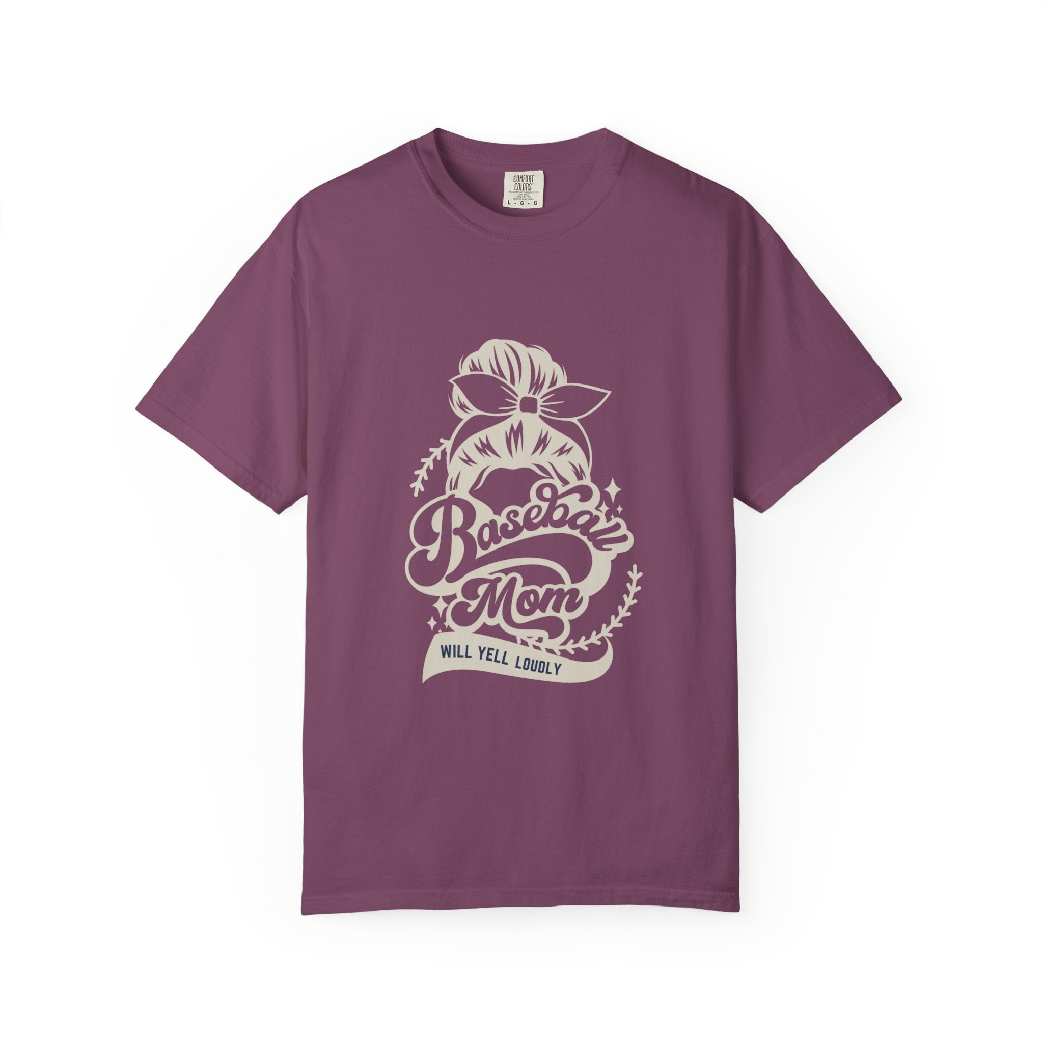 Baseball Mom T-Shirt — 'Baseball Mom Will Yell Loudly' Graphic Tee