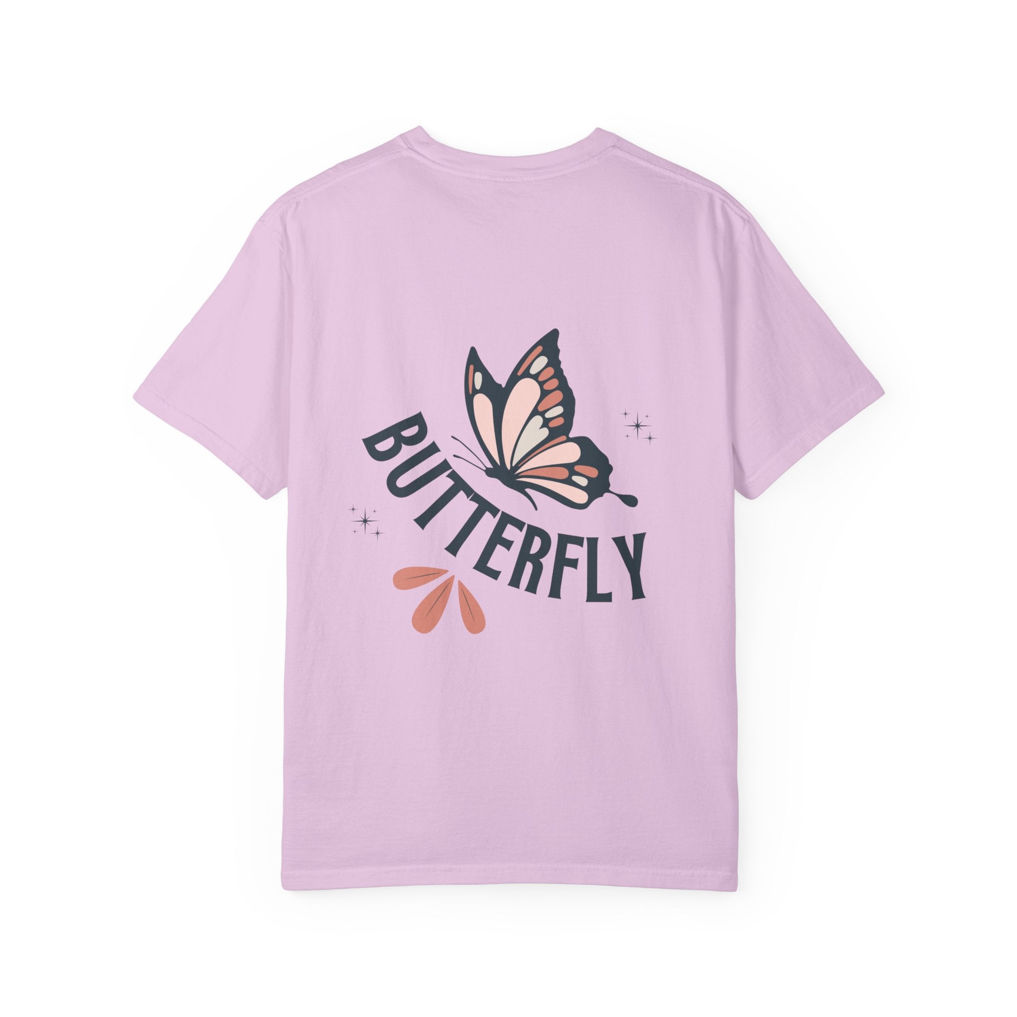 Butterfly Graphic T-Shirt — Pink Monarch Floral Tee
