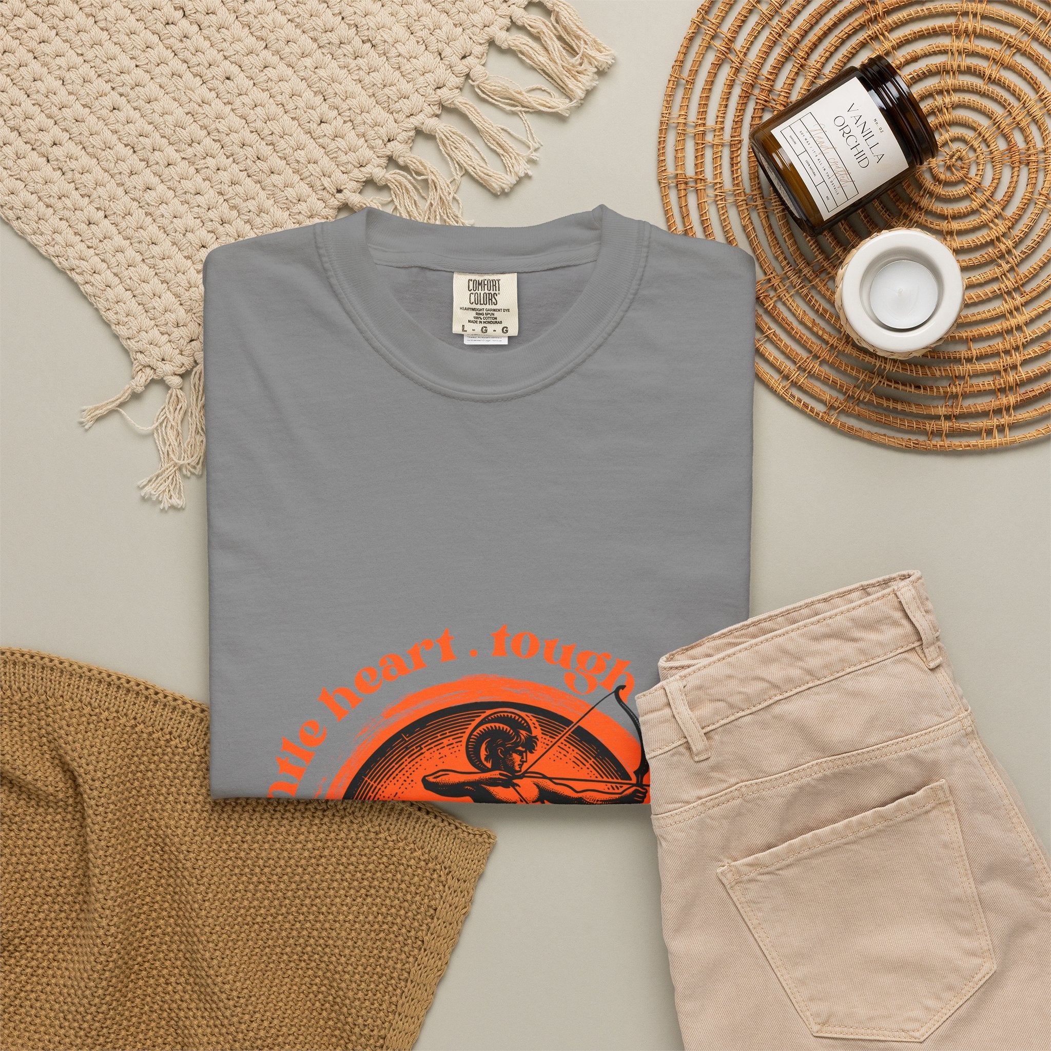 Aries Ram Graphic T-Shirt — "Gentle Heart, Tough Soul" Zodiac Tee