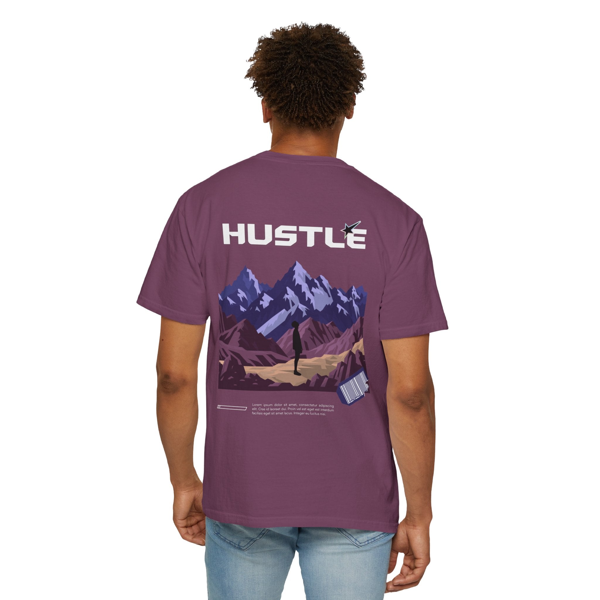 Hustle Mountain T-Shirt — Adventure Motivational Graphic Tee