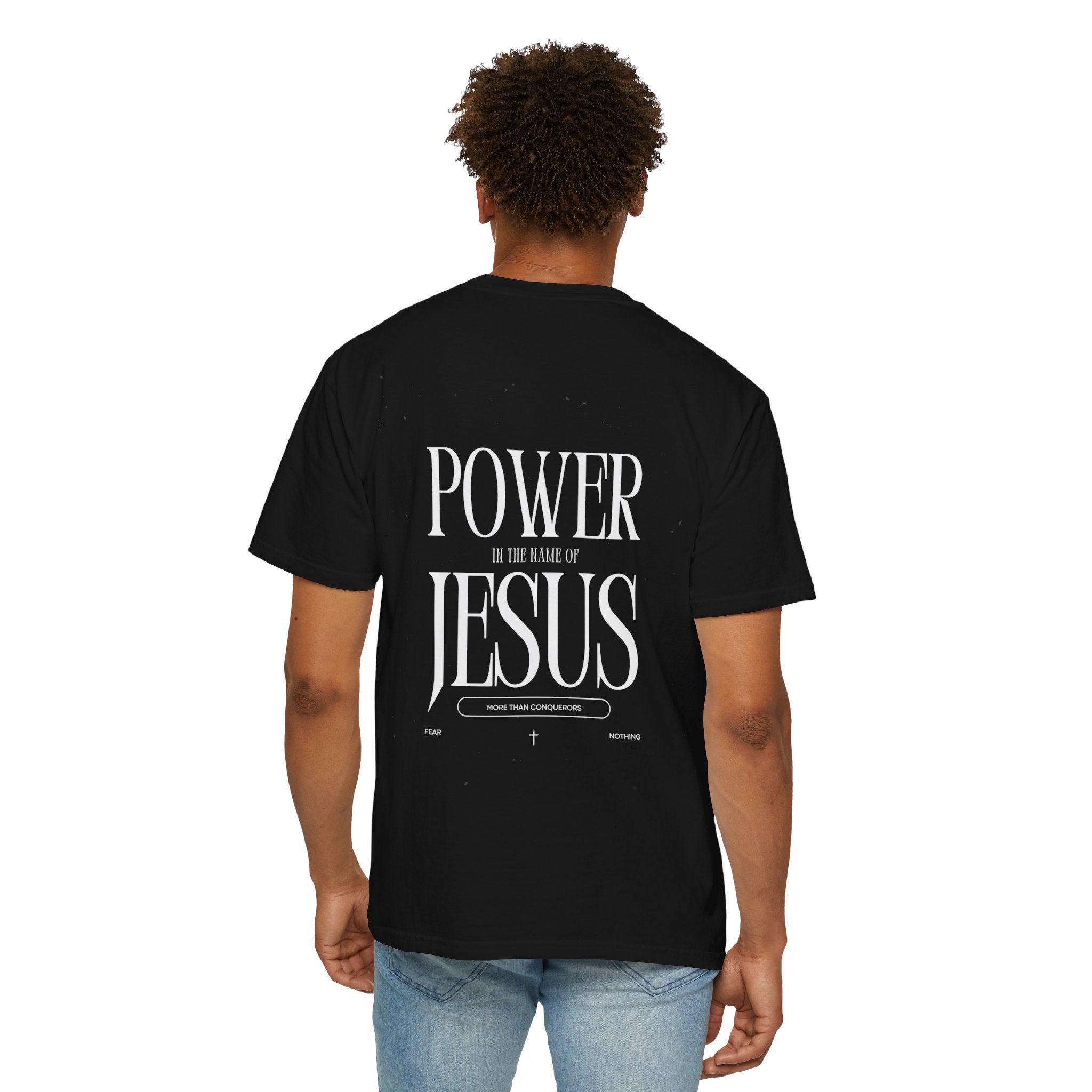 T-Shirt — "Power in the Name of Jesus" Graphic Tee