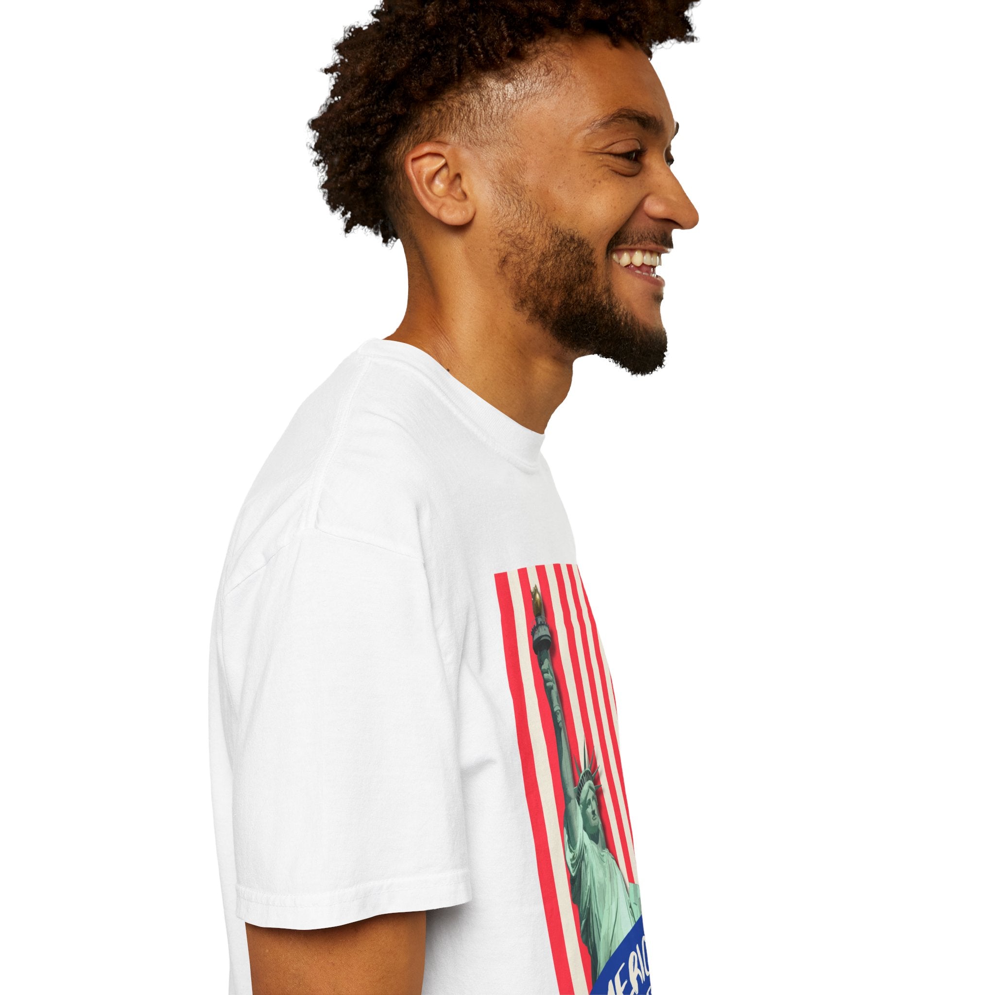 American Vibes T-Shirt — Statue of Liberty Patriotic Tee for 4th of July
