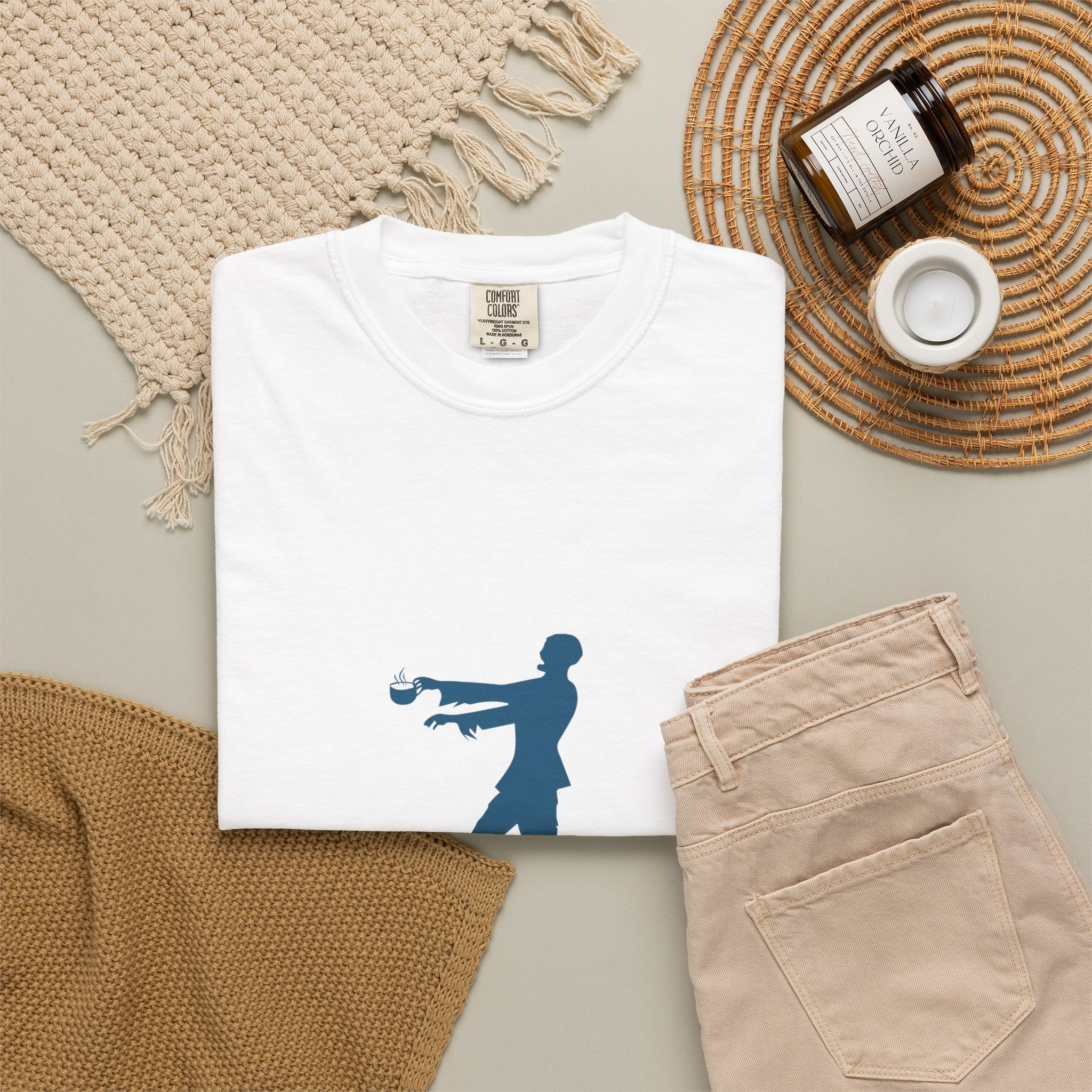Zombie Silhouette T-Shirt — "I’m Not Sleepy" Funny Halloween Tee
