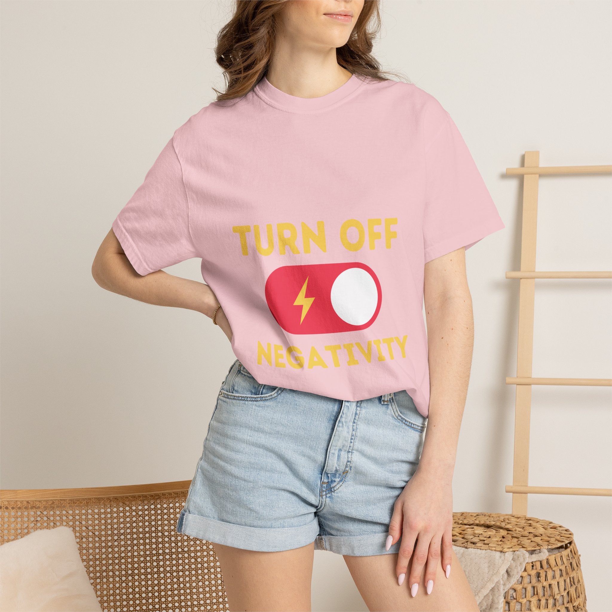 Turn Off Negativity T-Shirt — Positive Vibes Graphic Tee
