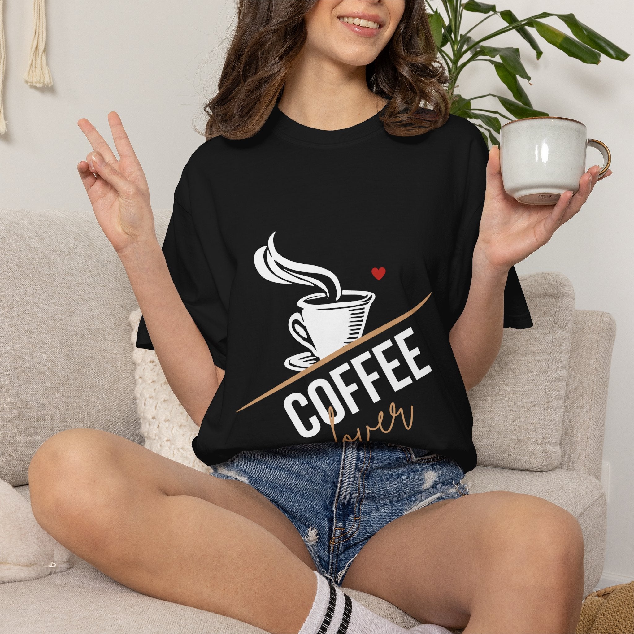 Coffee Lover T‑Shirt — Steaming Cup Graphic Tee