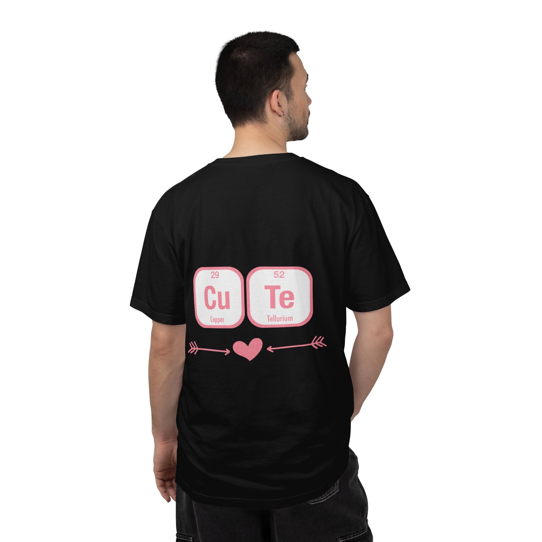 Cute Chemistry Tee — "Cu Te" Element Heart Graphic T-Shirt