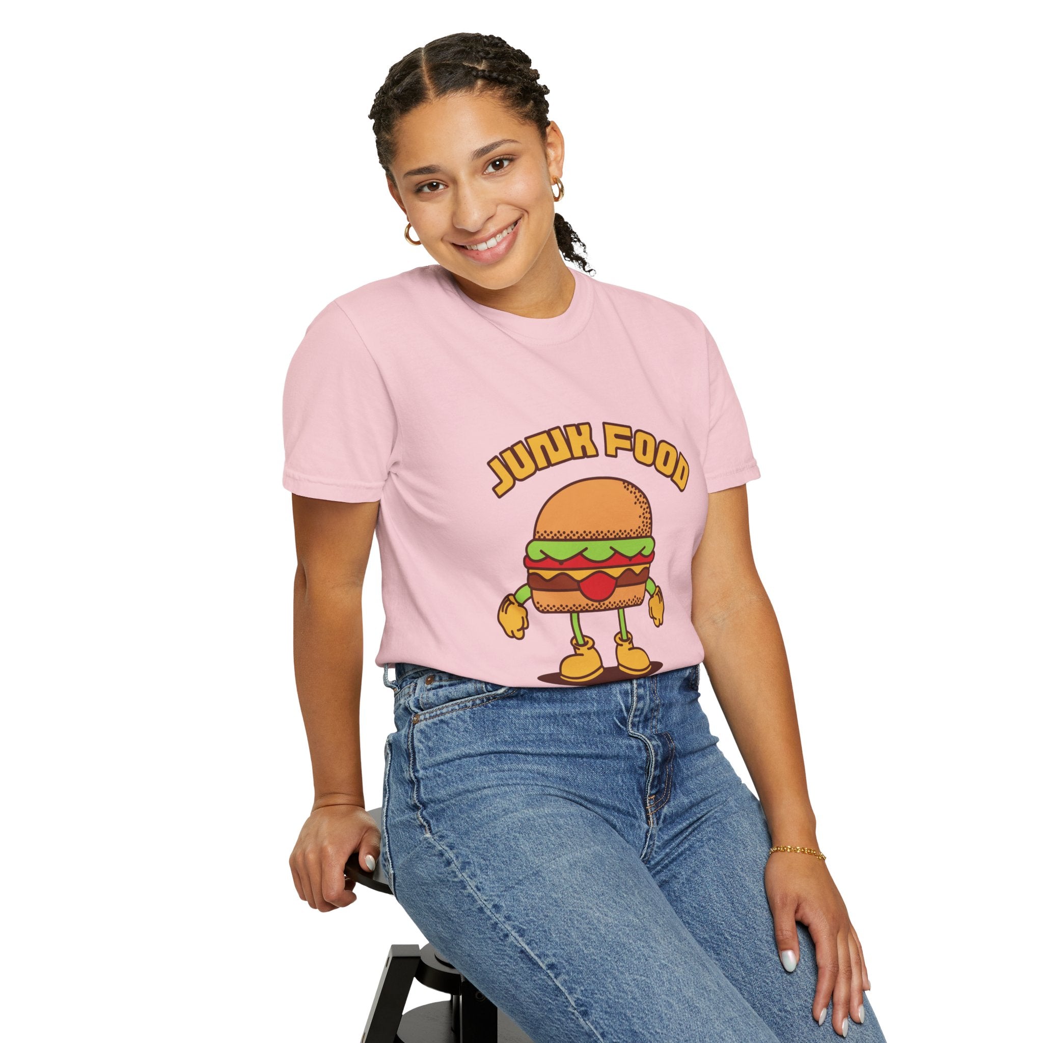 Junk Food Burger T-Shirt — Cute Retro ‘Delicious Taste’ Graphic Tee