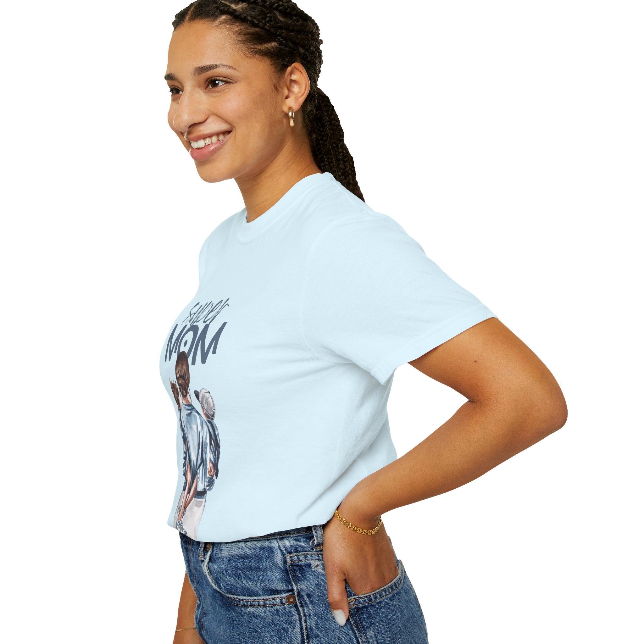 Super Mom T-Shirt — Mom with Kids Graphic Tee | Mother's Day Gift