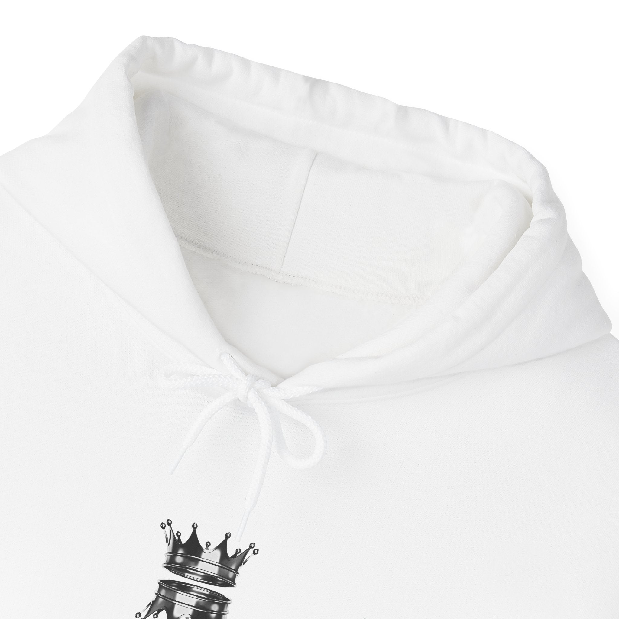 Minimalist Crown Chess Hoodie - Subtle Royalty Graphic Sweatshirt
