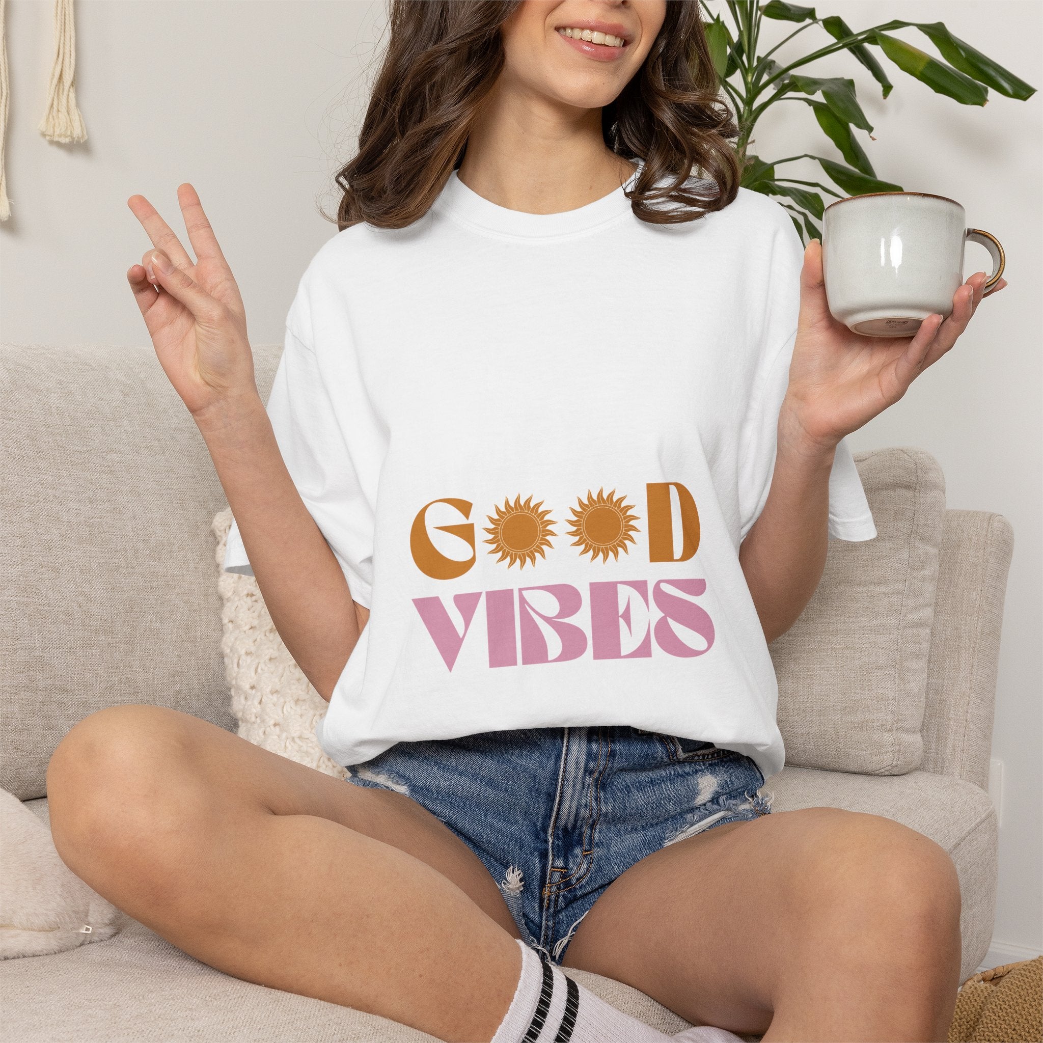 Good Vibes T-Shirt — Retro Sun Graphic Tee