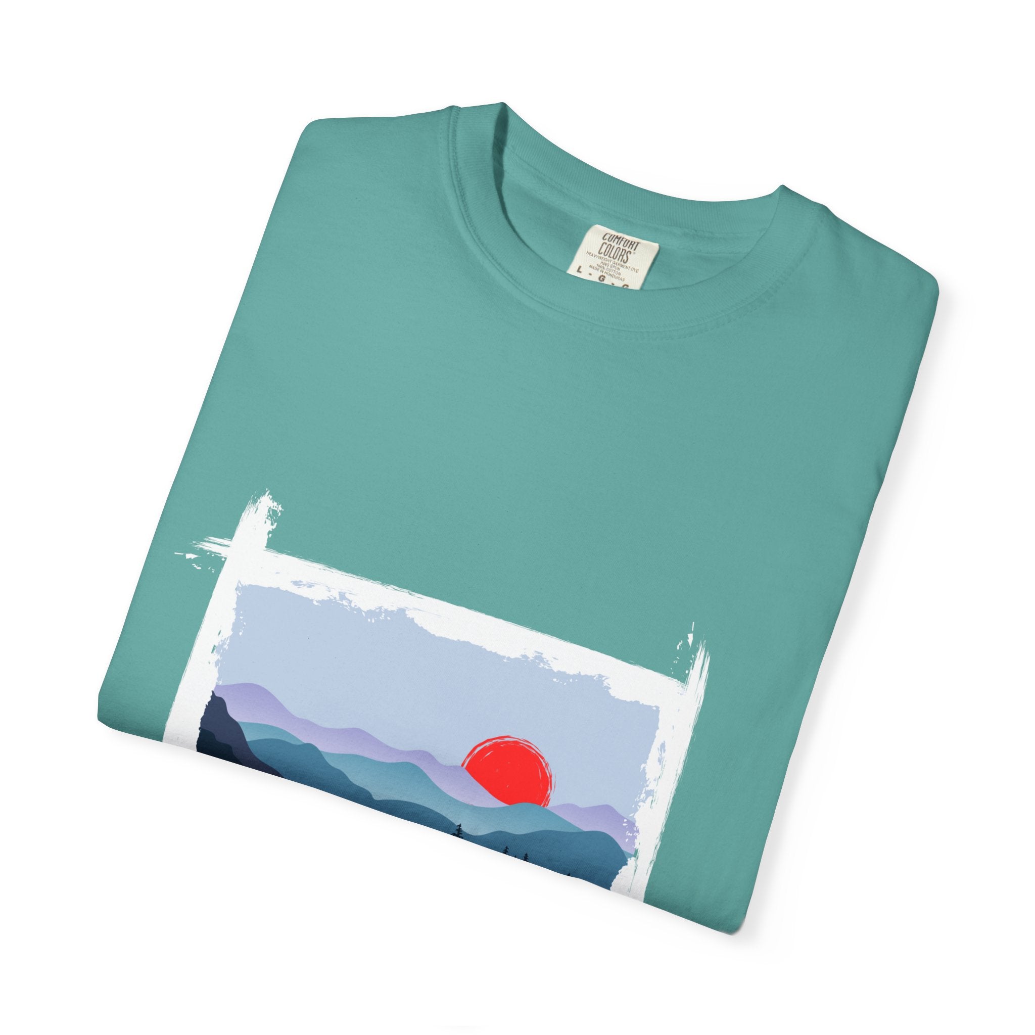 Life Is Good Mountain T-Shirt — Scenic Sunrise Graphic Tee