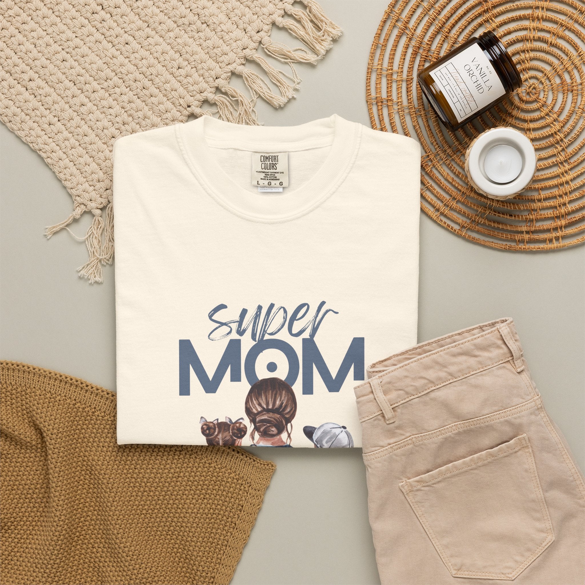 Super Mom T-Shirt — Mom with Kids Graphic Tee | Mother's Day Gift
