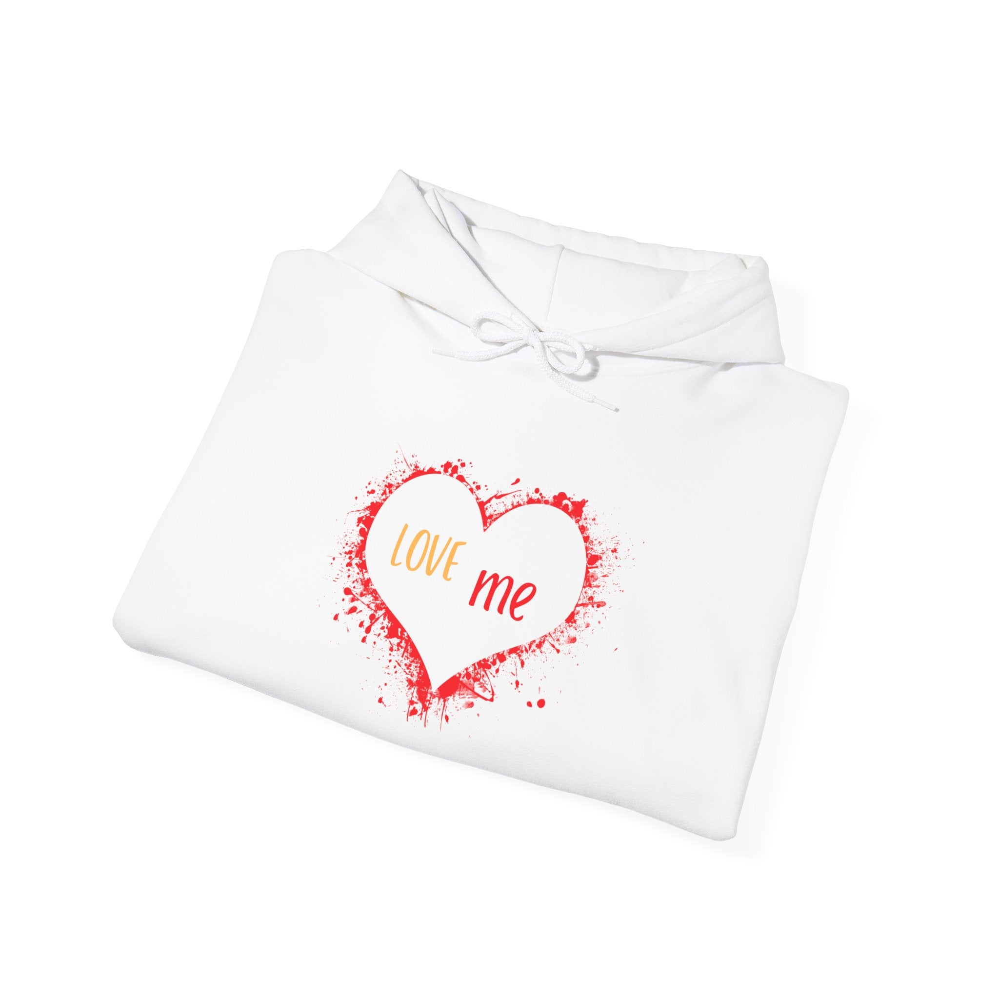 Love Me Hoodie — Pink Heart Graphic Valentine's Sweatshirt