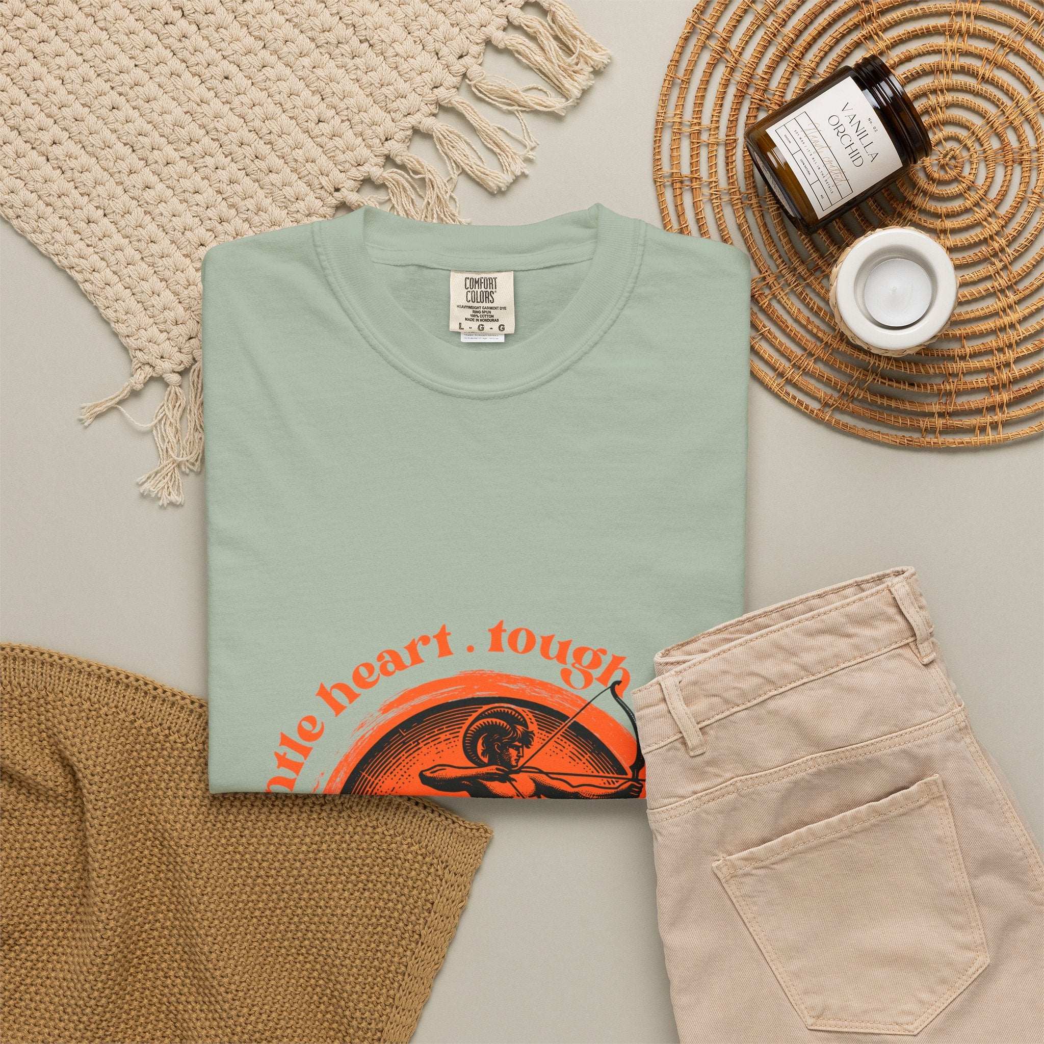 Aries Ram Graphic T-Shirt — "Gentle Heart, Tough Soul" Zodiac Tee