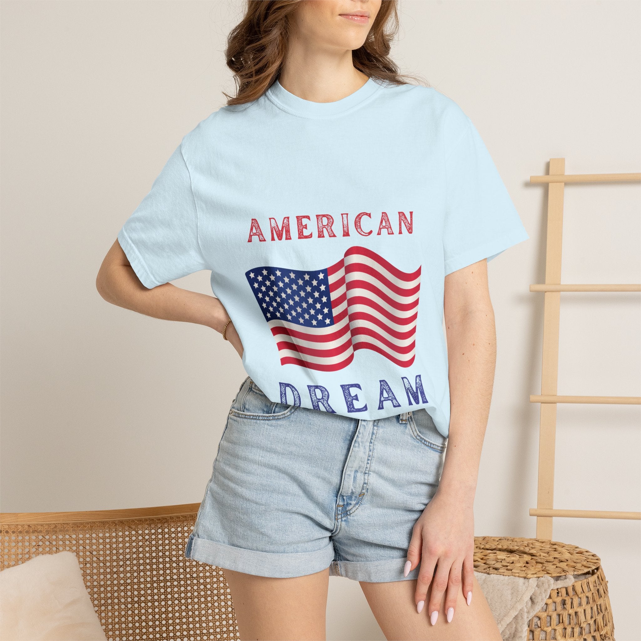 American Dream T-Shirt — Vintage Flag Graphic Tee for 4th of July & Patriotic Celebrations