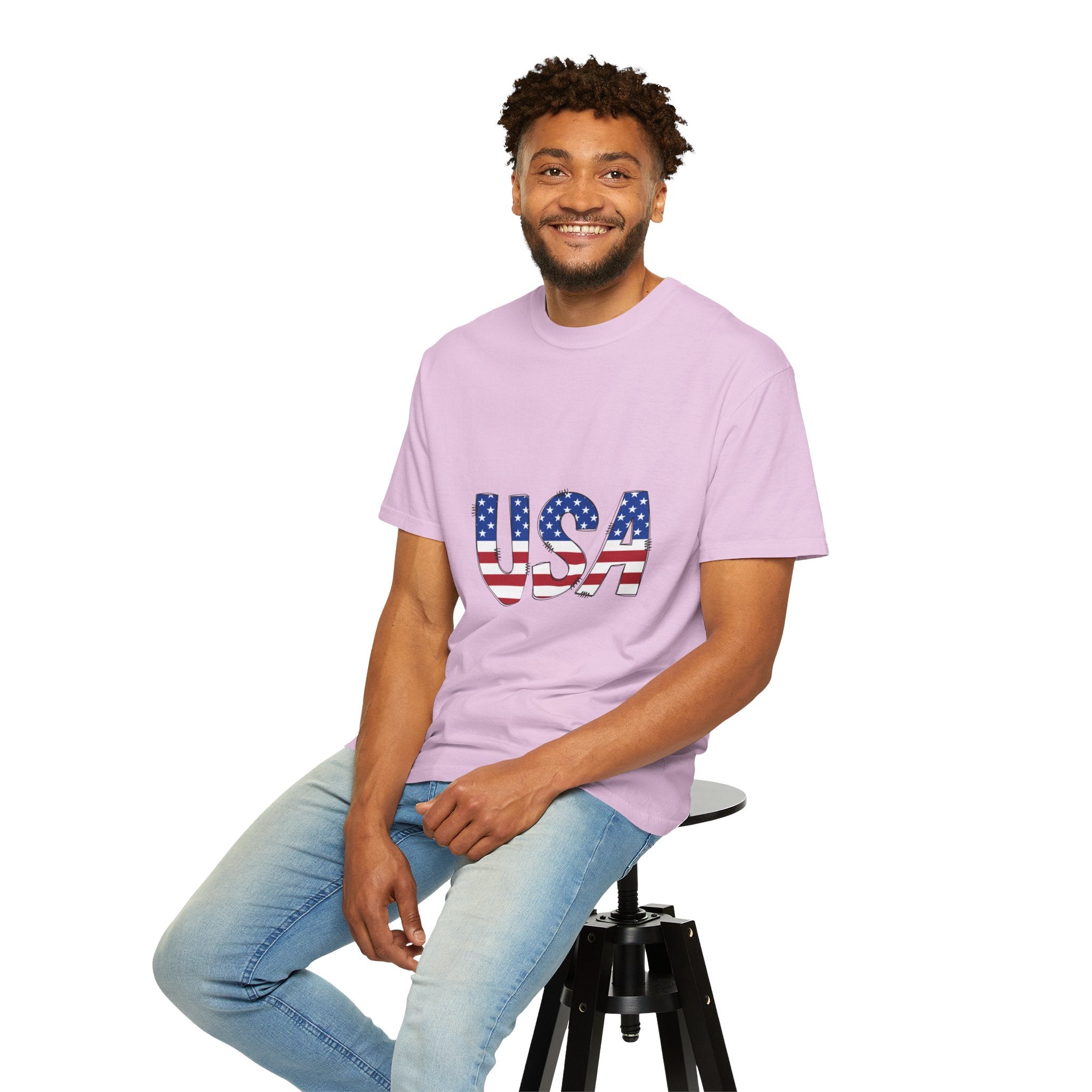 USA Flag Graphic T-Shirt — Patriotic Fourth of July Tee