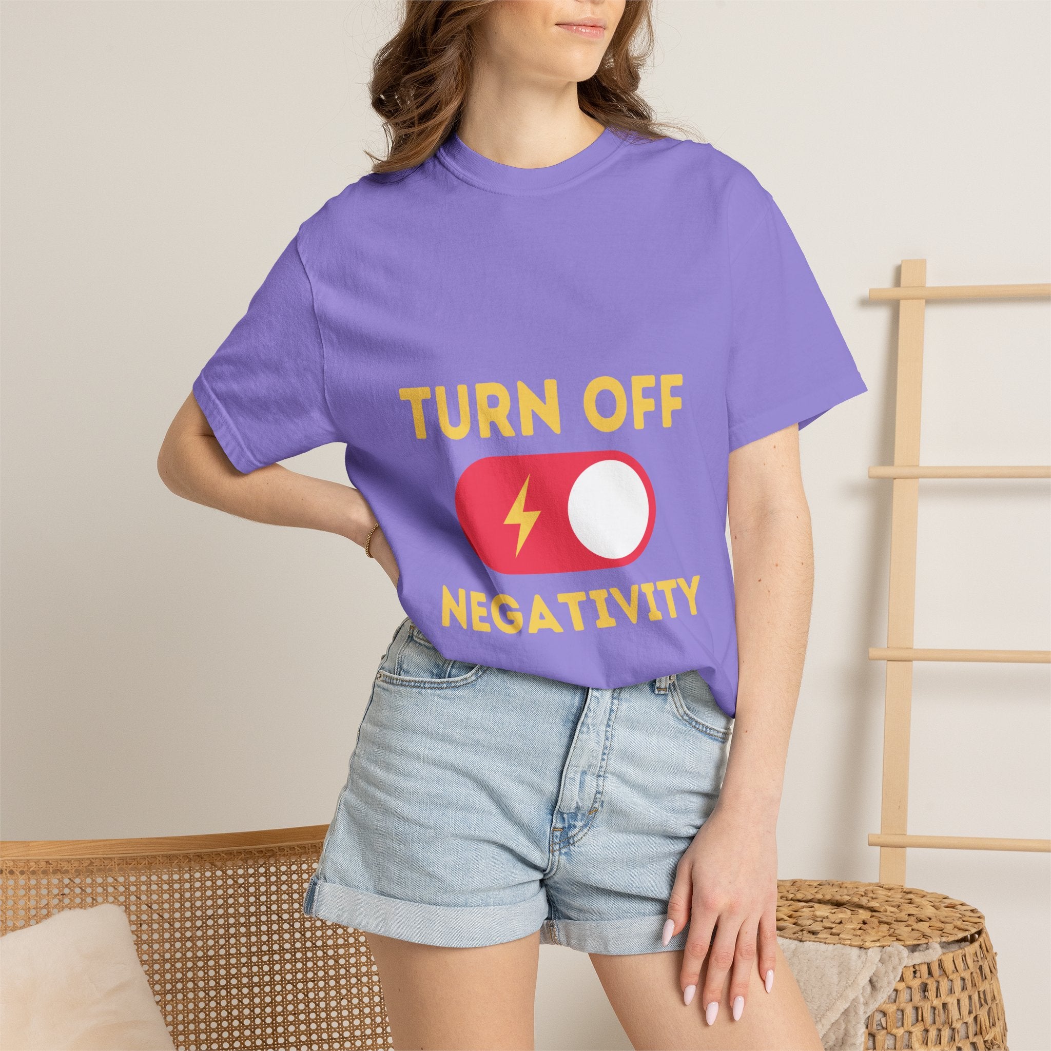 Turn Off Negativity T-Shirt — Positive Vibes Graphic Tee