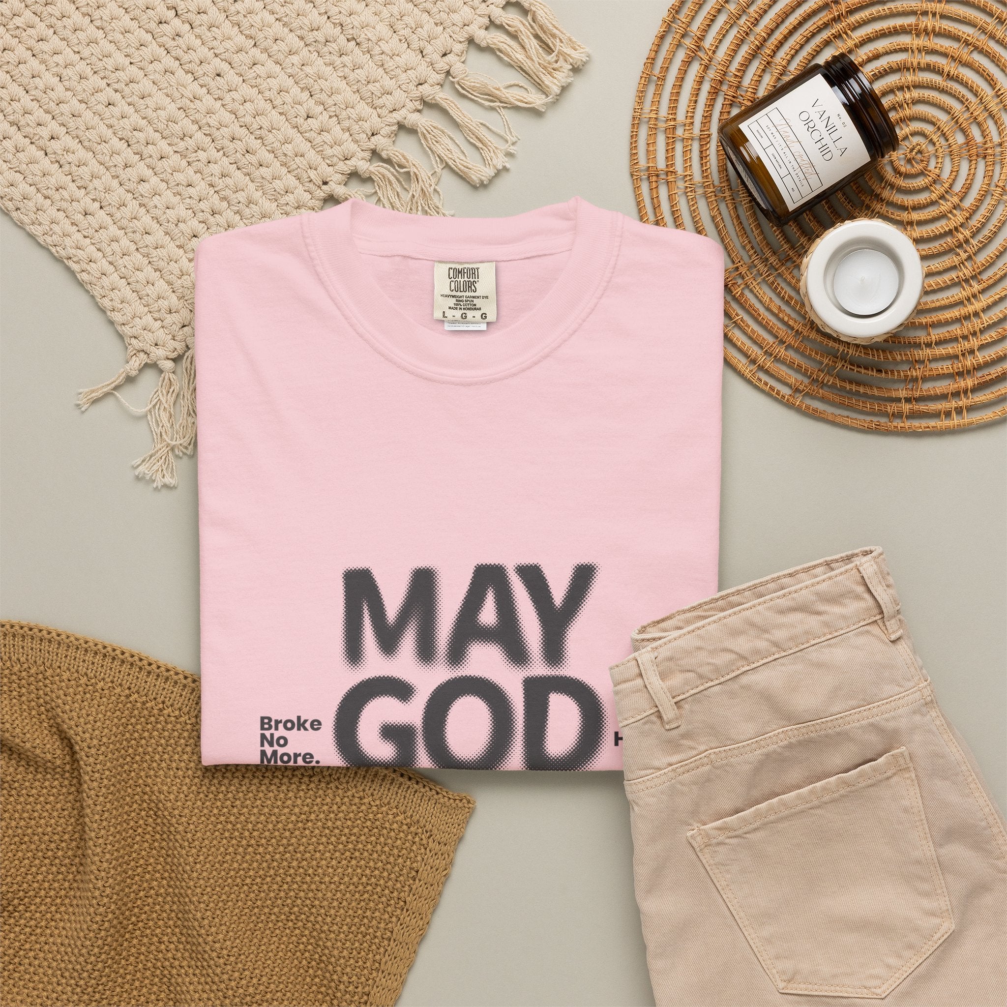 May God Bless You T-Shirt — Graphic Prayer Tee with Dollar Sign Design