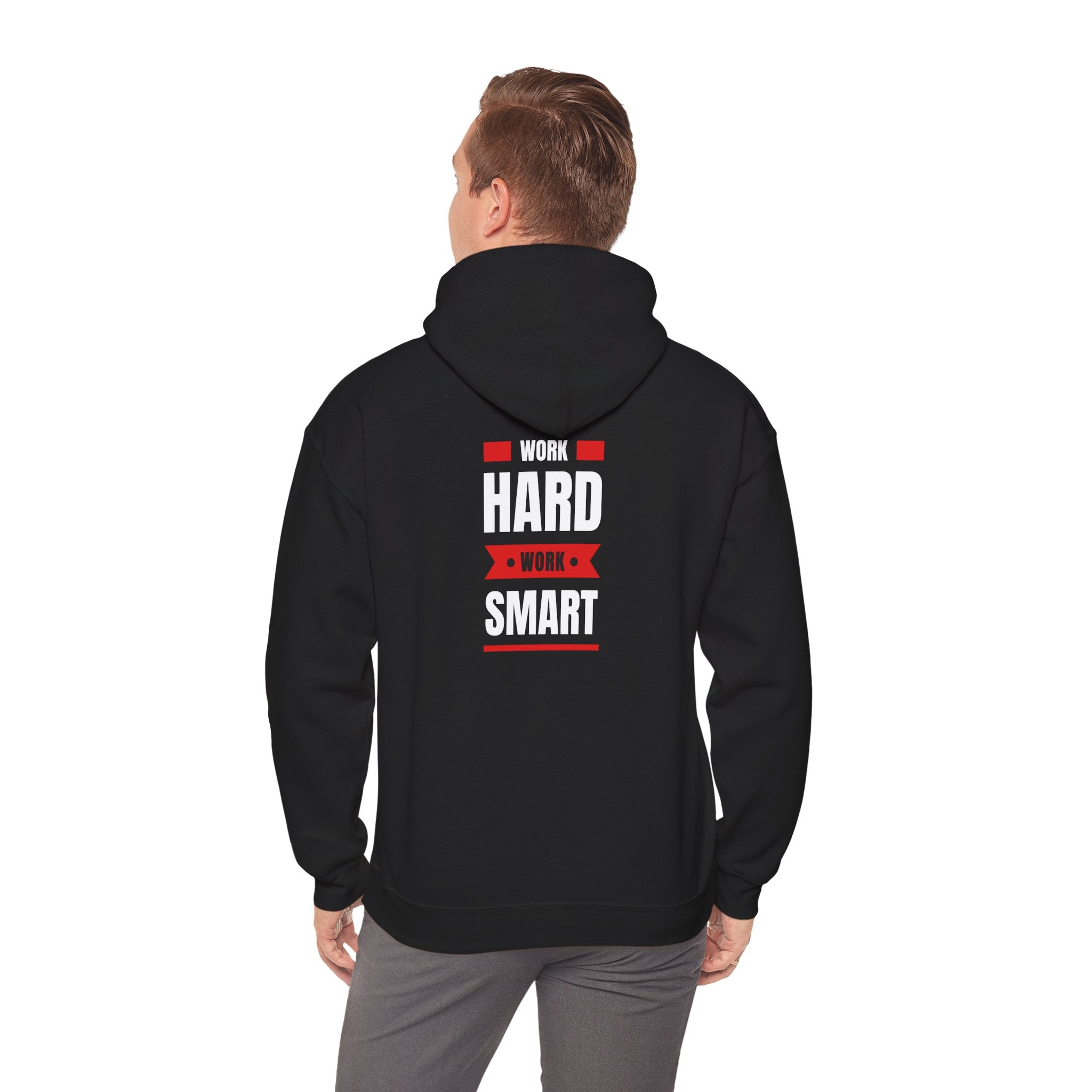 Work Hard, Work Smart Hoodie – Motivational Graphic Sweatshirt for Students & Professionals
