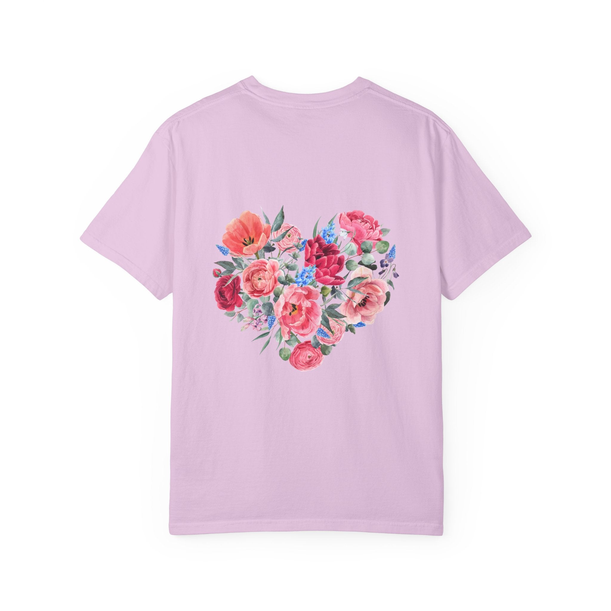 Floral Heart T-Shirt – Watercolor Rose Heart Graphic Tee (Valentine’s Day, Mother's Day)