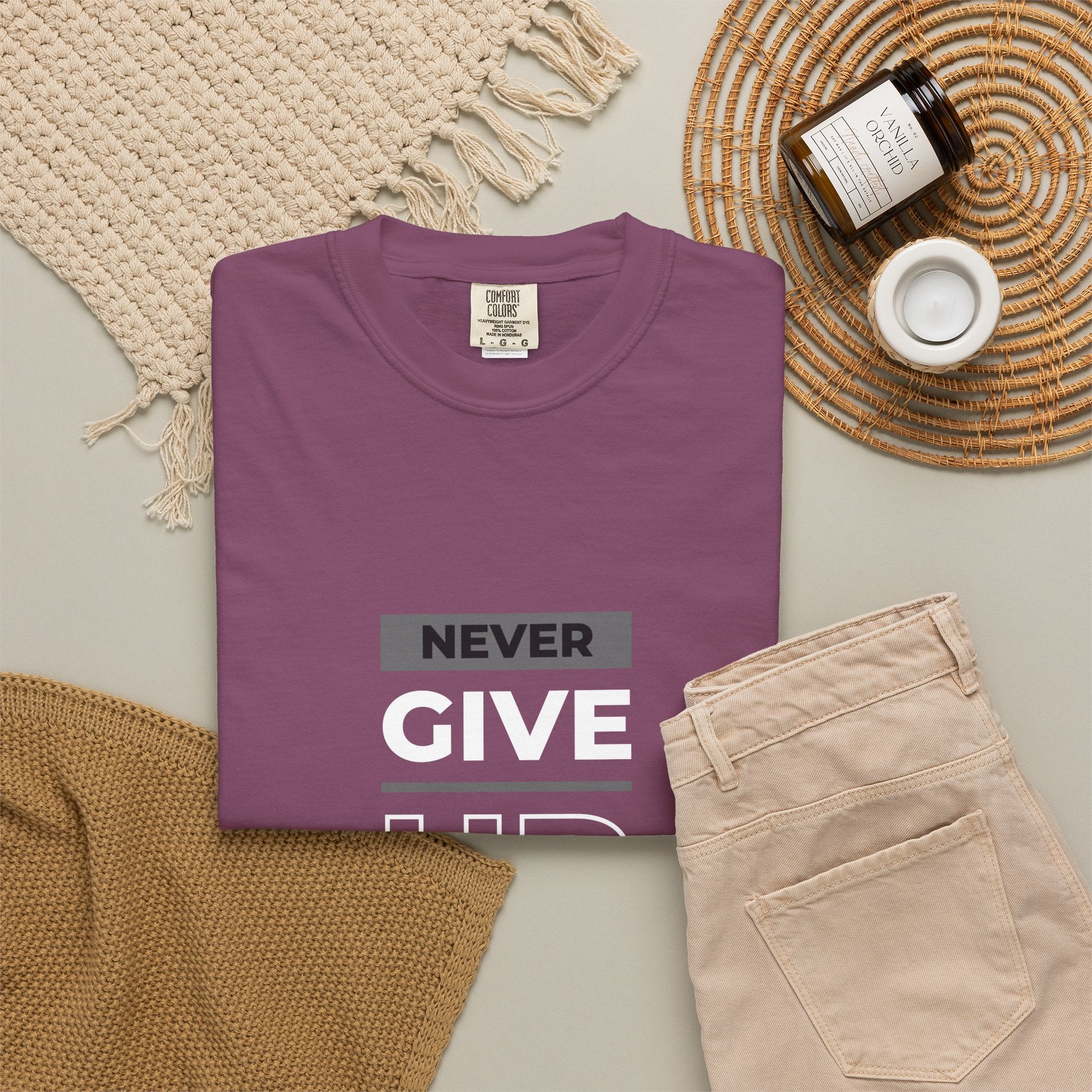 Never Give Up On Your Dreams T-Shirt — Motivational Graphic Tee