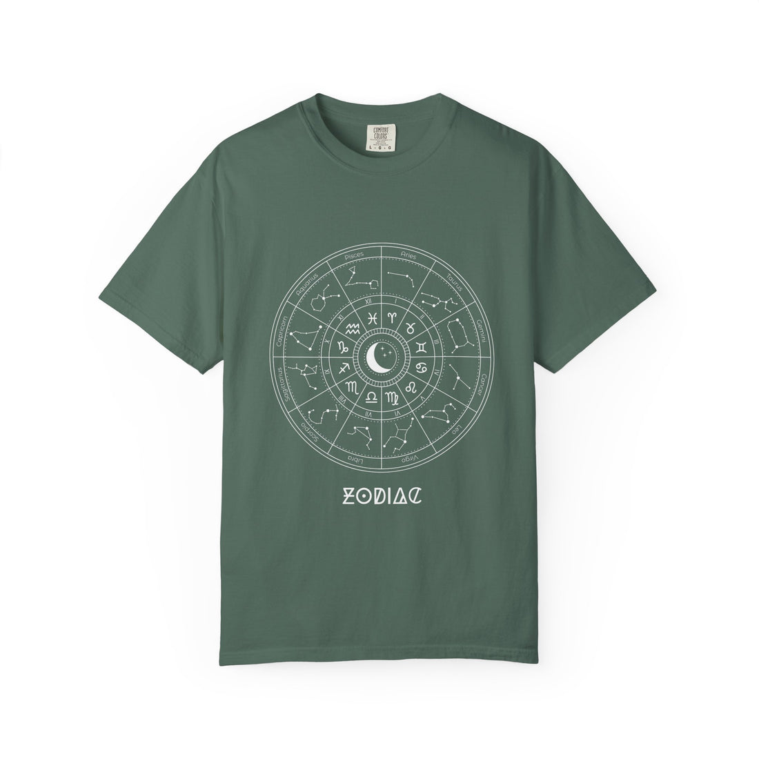 Zodiac Wheel T-Shirt — Astrological Moon & Signs Graphic Tee