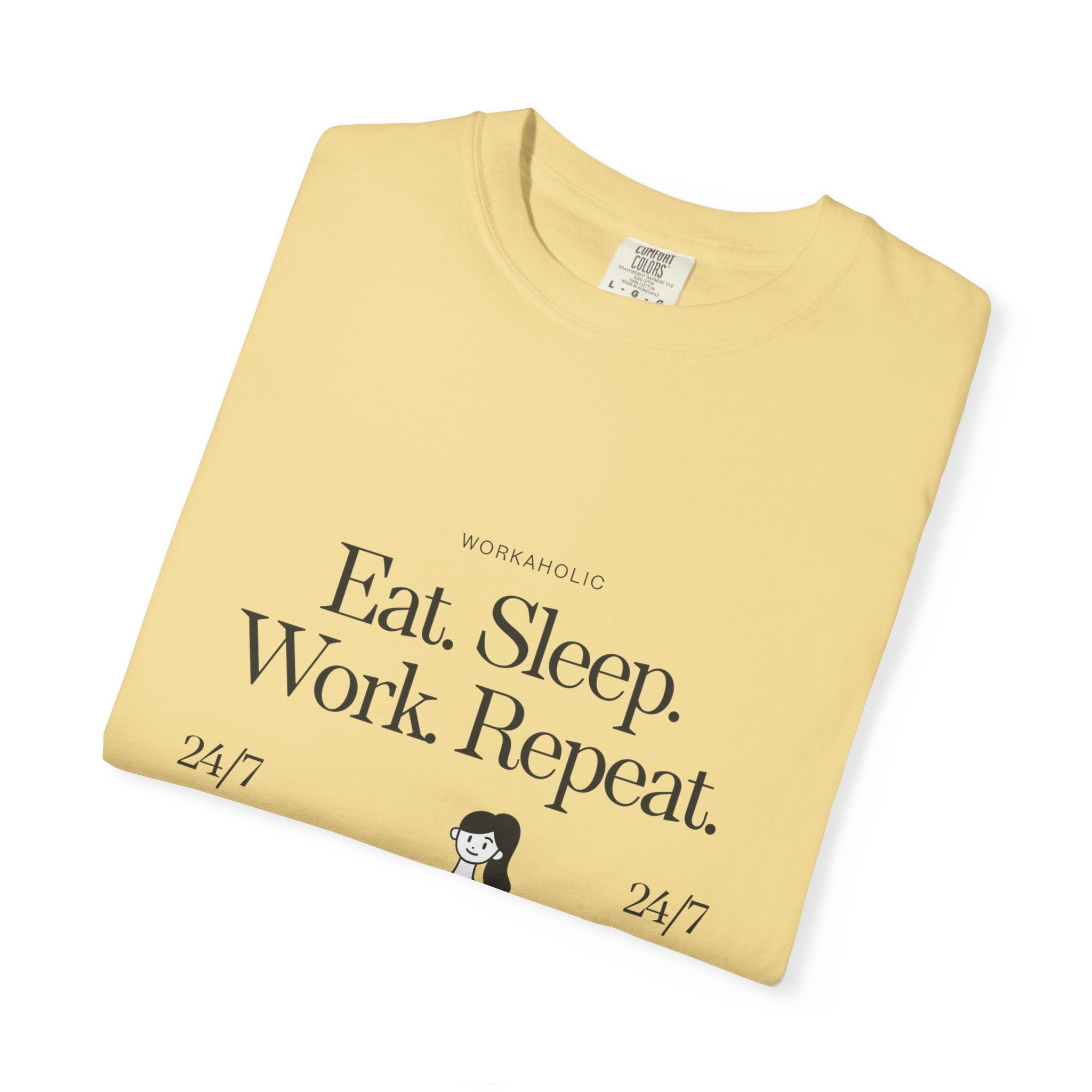 Eat. Sleep. Work. Repeat. Tee — Minimalist Remote Work Graphic T-Shirt