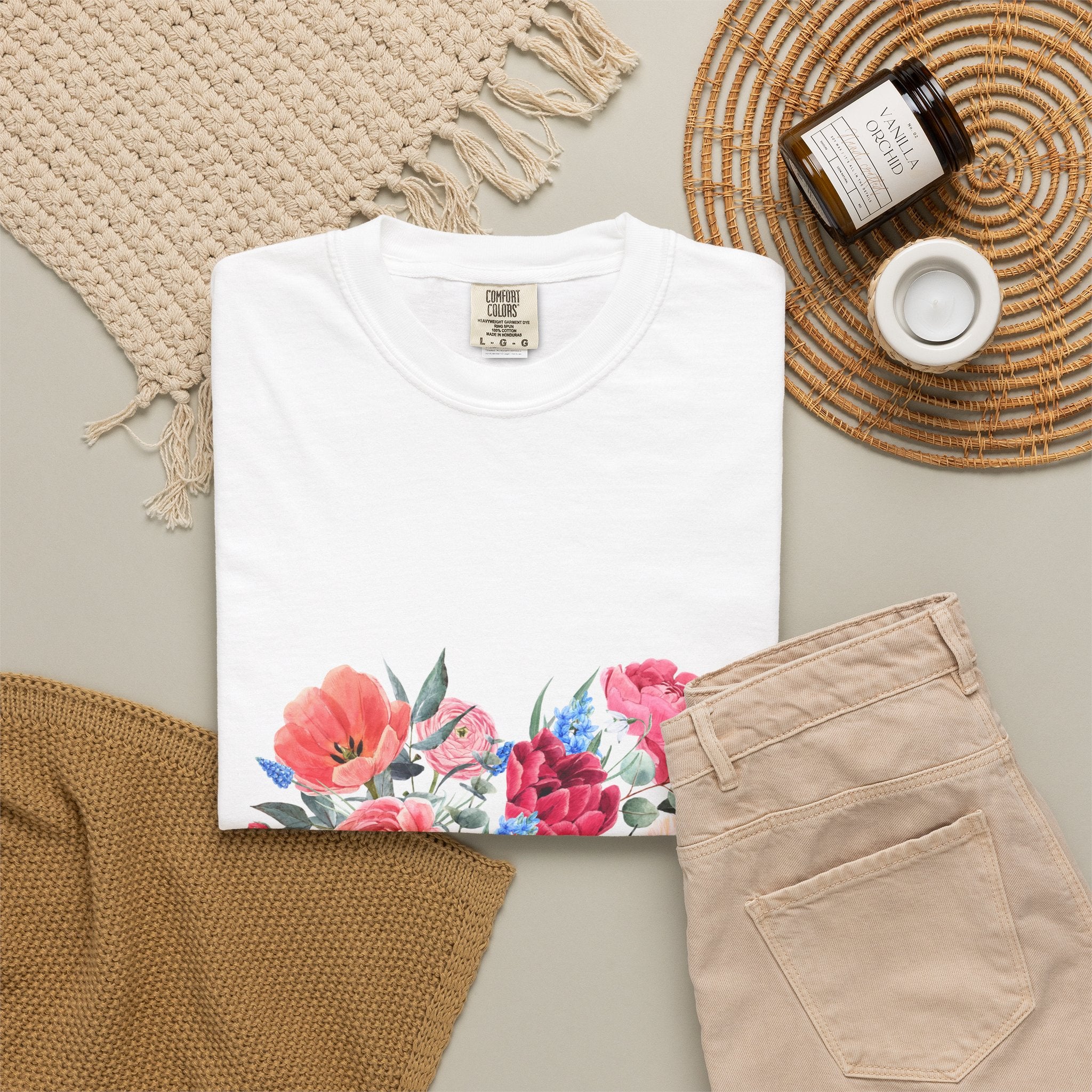 Floral Heart T-Shirt – Watercolor Rose Heart Graphic Tee (Valentine’s Day, Mother's Day)
