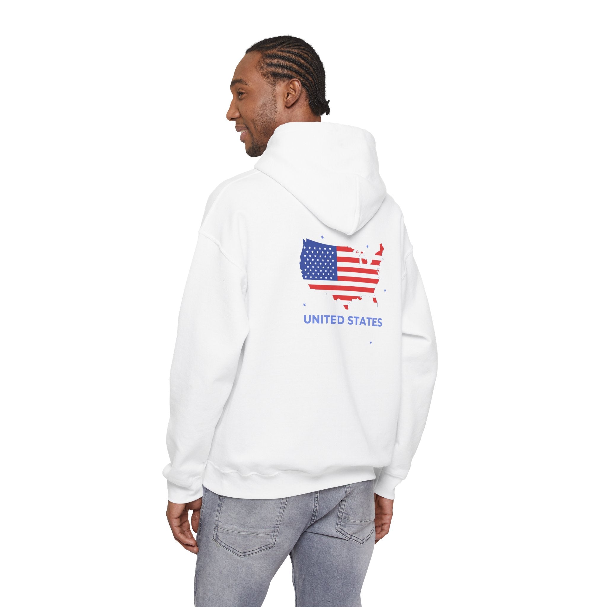 United States Flag Map Hoodie - Patriotic USA Map Sweatshirt