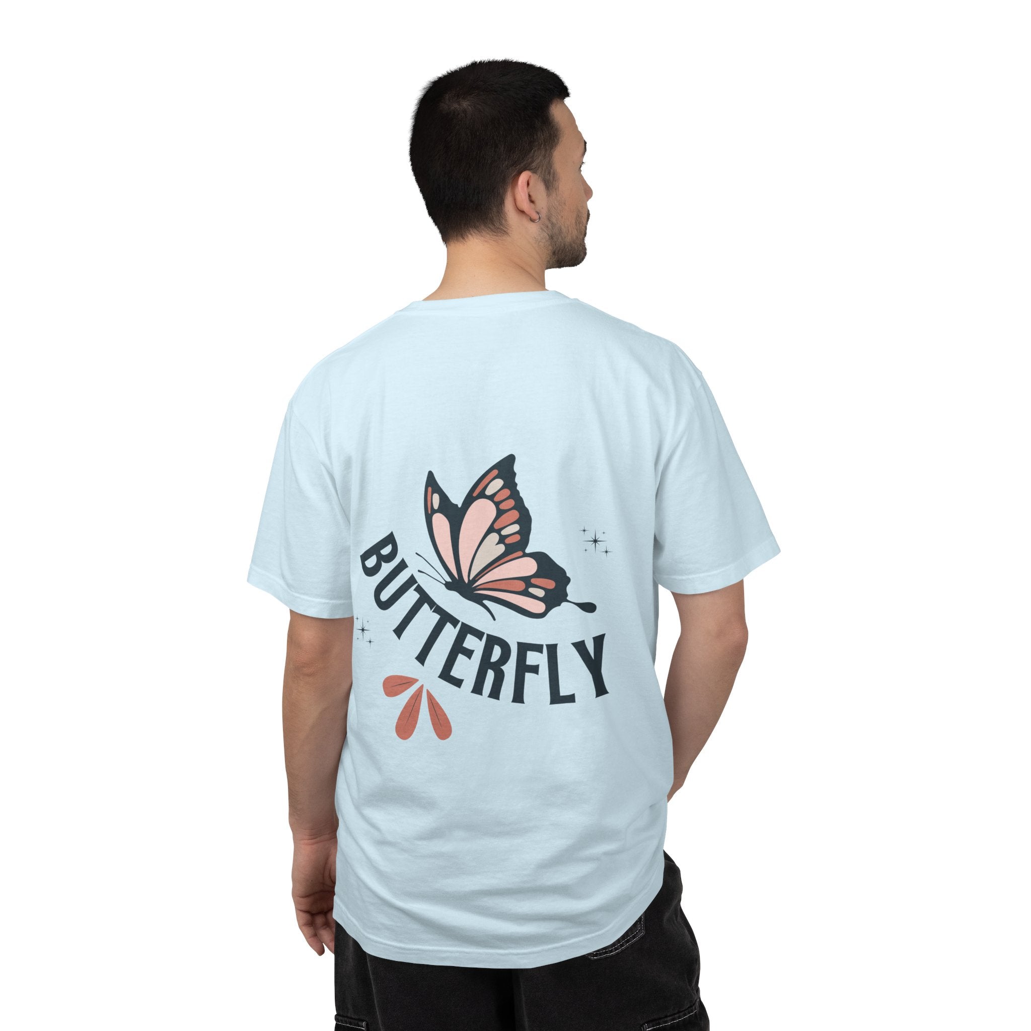Butterfly Graphic T-Shirt — Pink Monarch Floral Tee