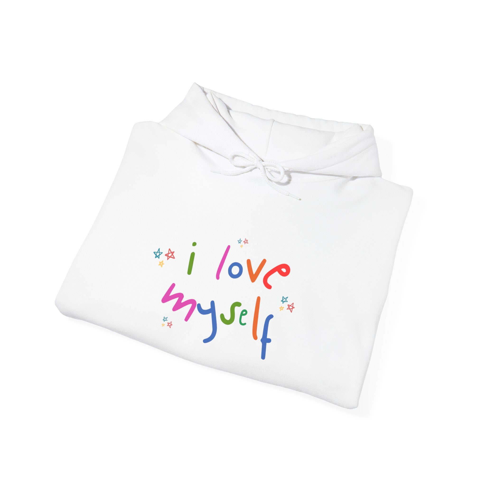 I Love Myself Hoodie — Rainbow Self-Love Graphic Sweatshirt