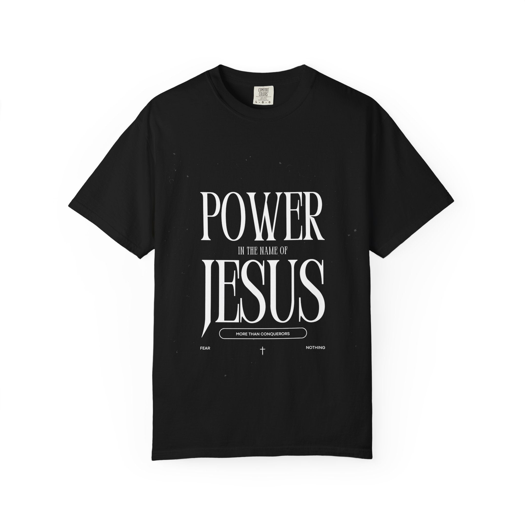 T-Shirt — "Power in the Name of Jesus" Graphic Tee