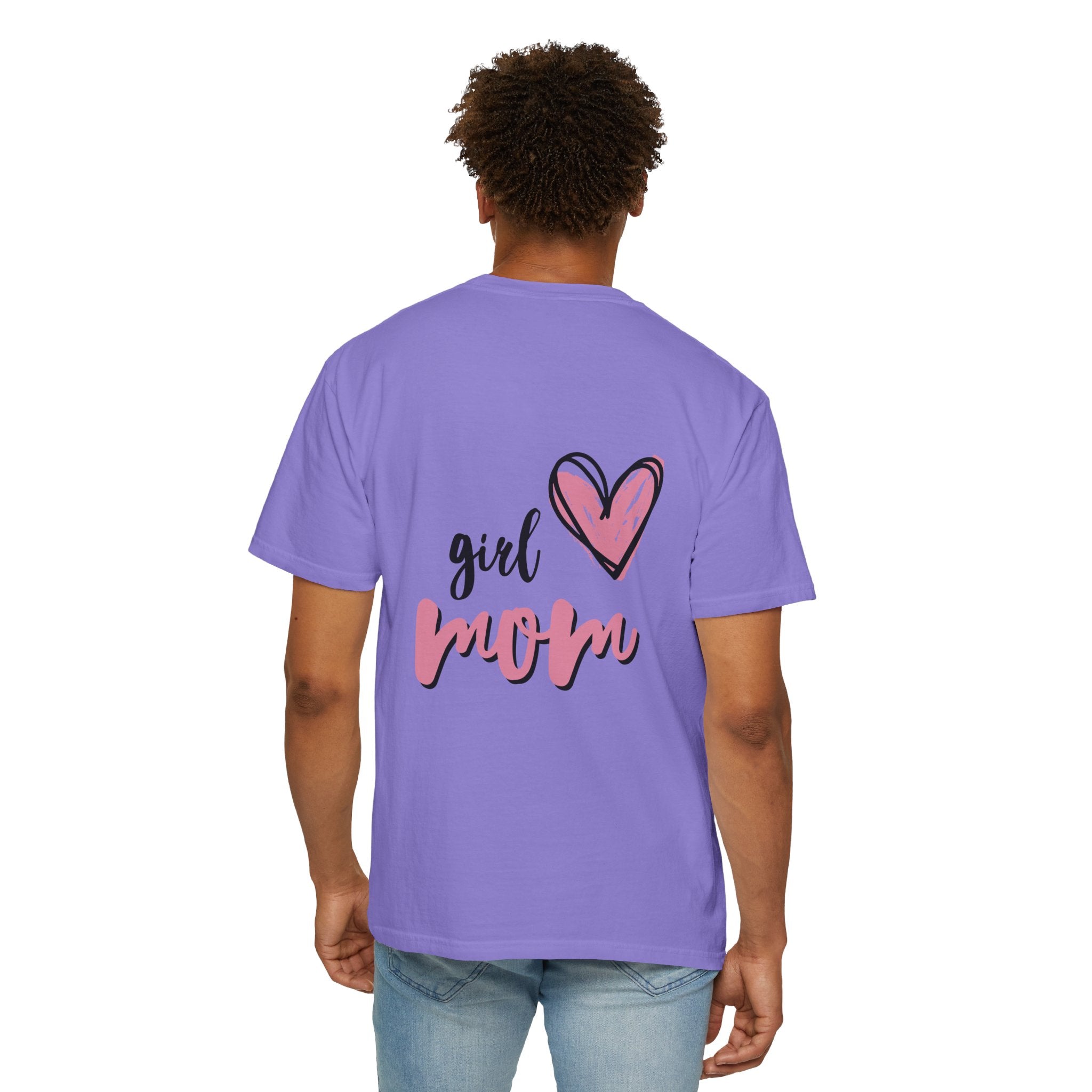 Girl Mom T-Shirt — Pink Heart Mom Shirt for New & Proud Mothers
