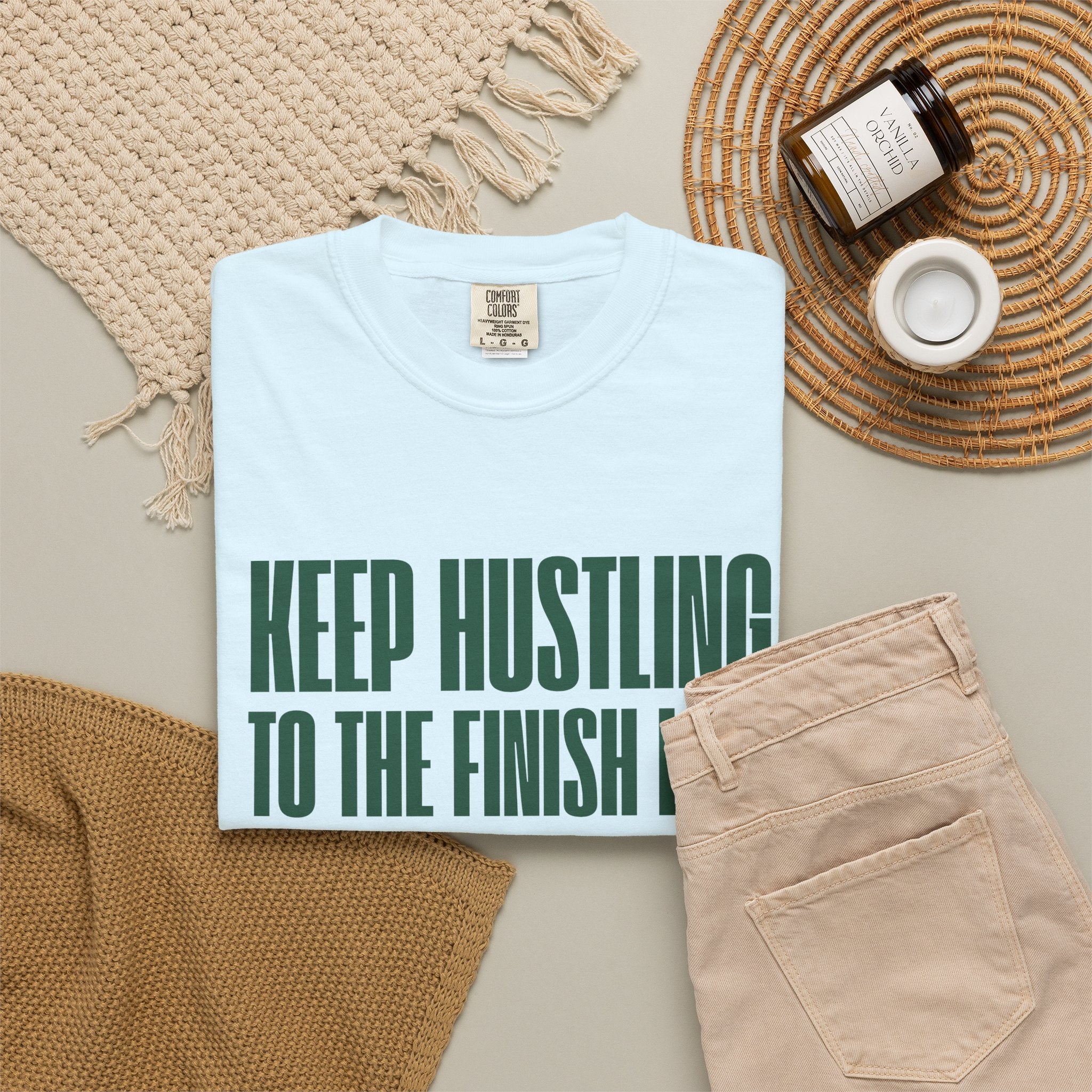 Keep Hustling to the Finish Line Golf T‑Shirt