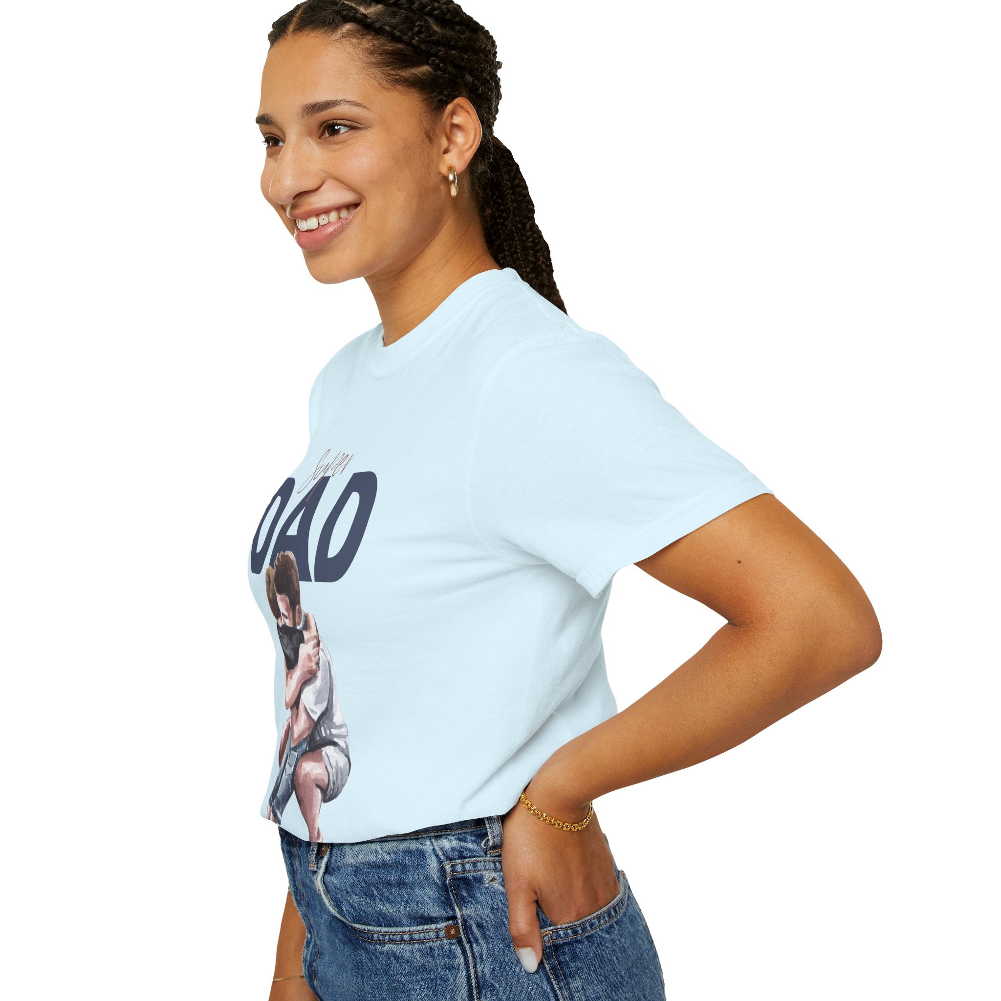 Father & Son Hug T-Shirt — Super Dad Graphic Tee for Father's Day