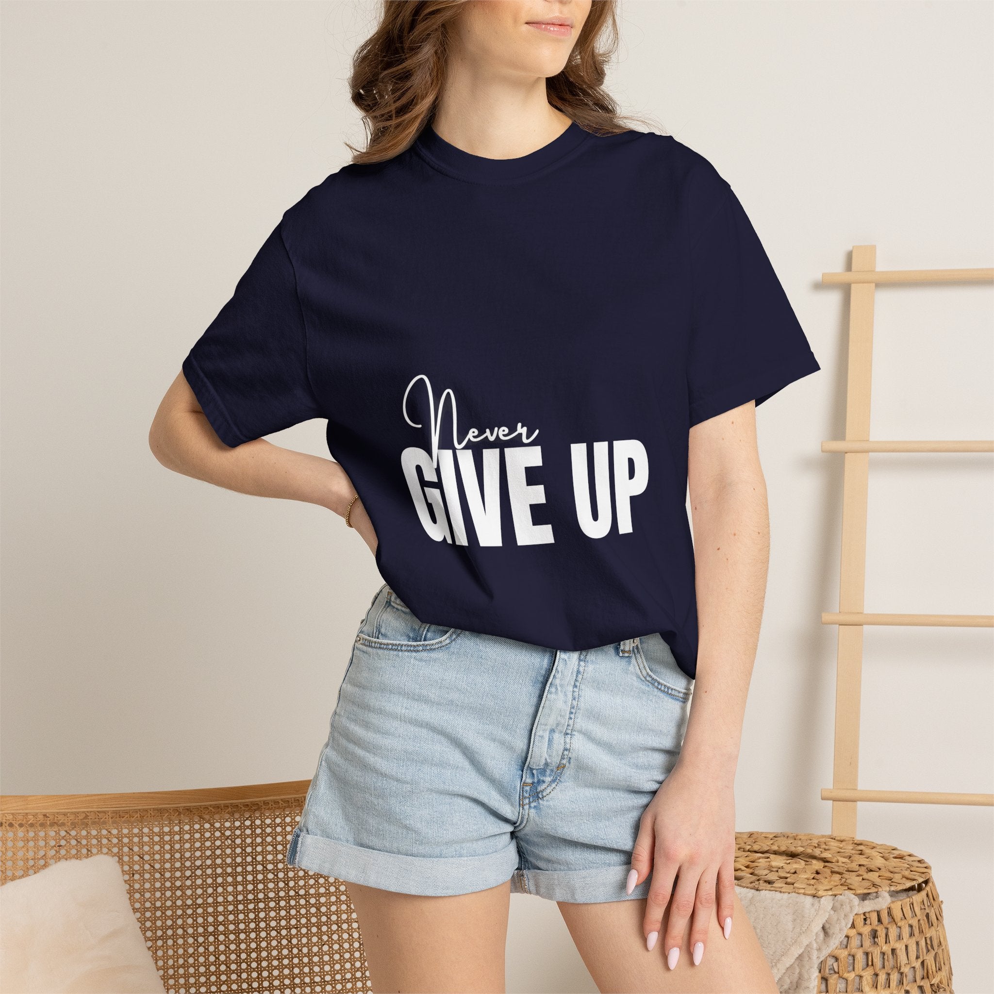 Never Give Up T-Shirt — Motivational Graphic Tee
