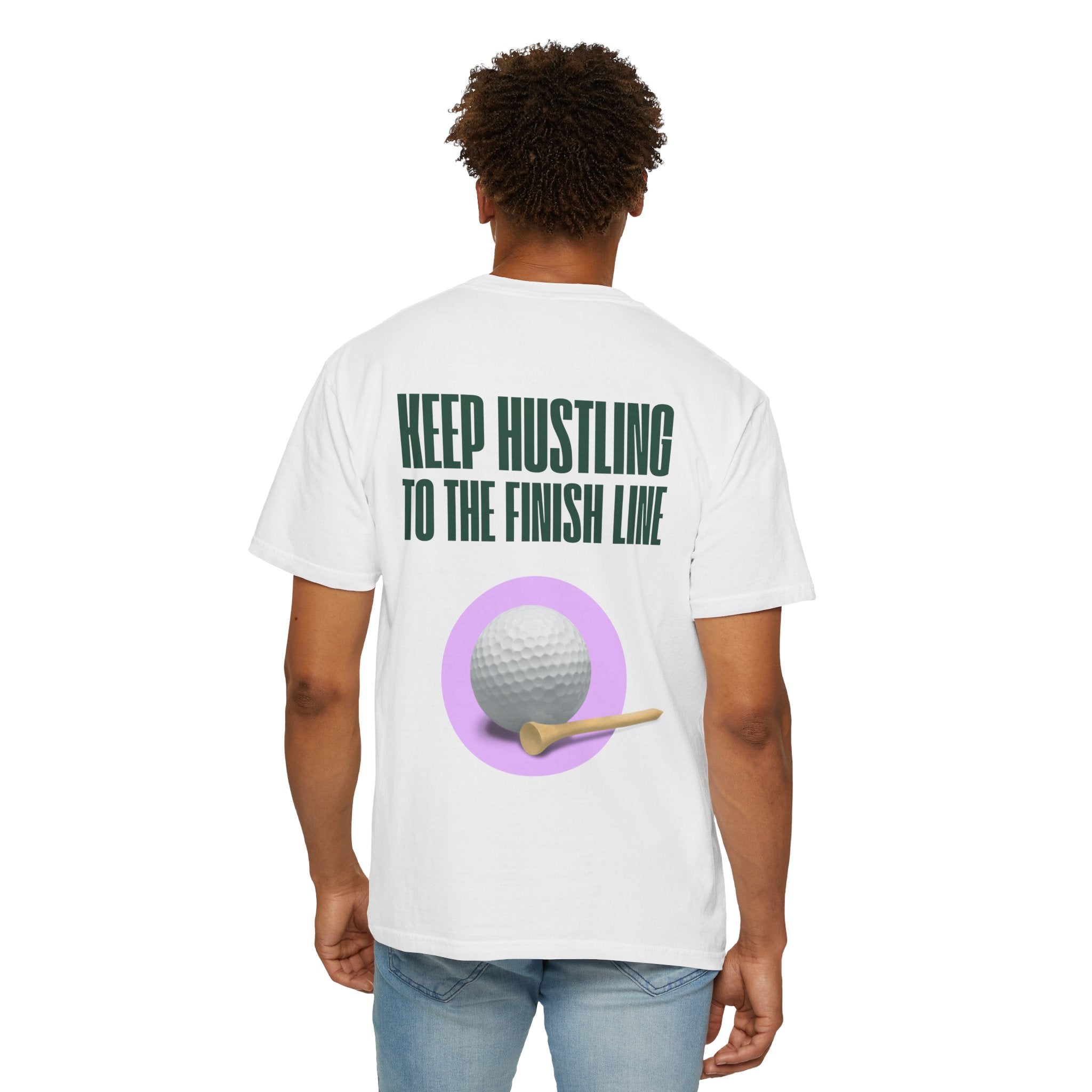 Keep Hustling to the Finish Line Golf T‑Shirt