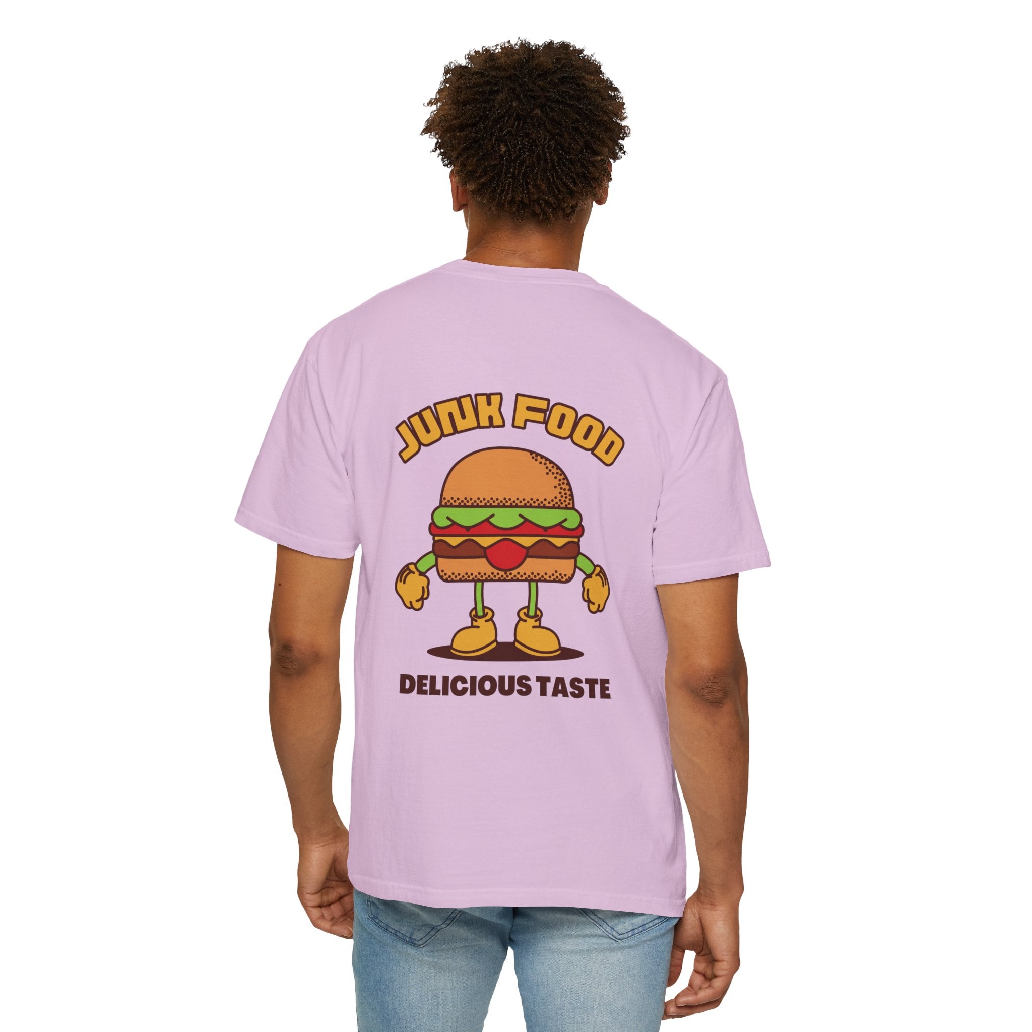 Junk Food Burger T-Shirt — Cute Retro ‘Delicious Taste’ Graphic Tee